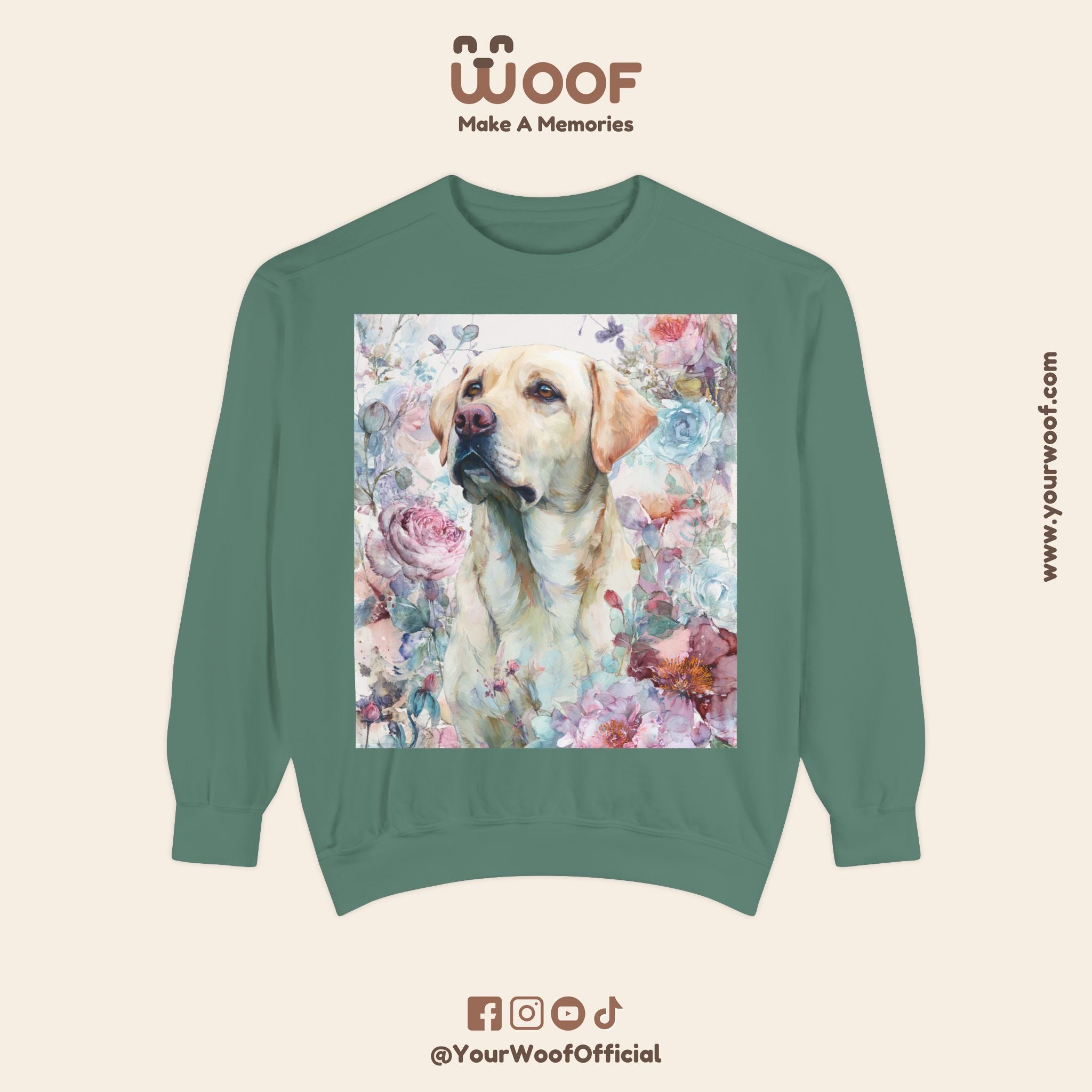 Floral Labrador Sweatshirt for Dog Lovers