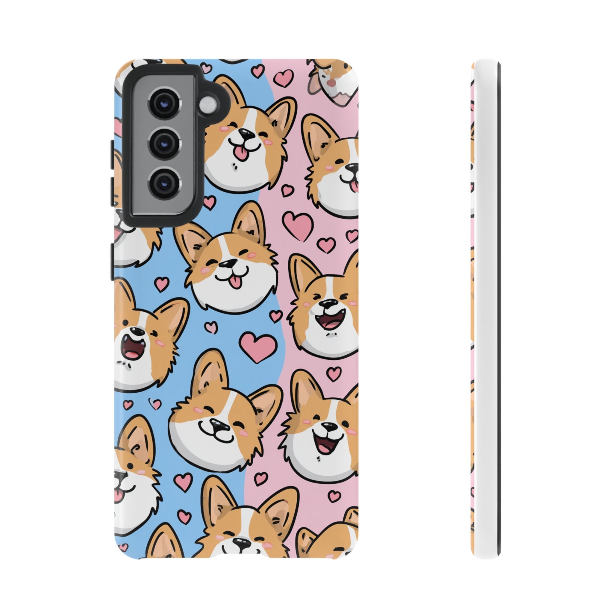Cute Corgi Phone Case – Fun & Playful Protection with Love Hearts