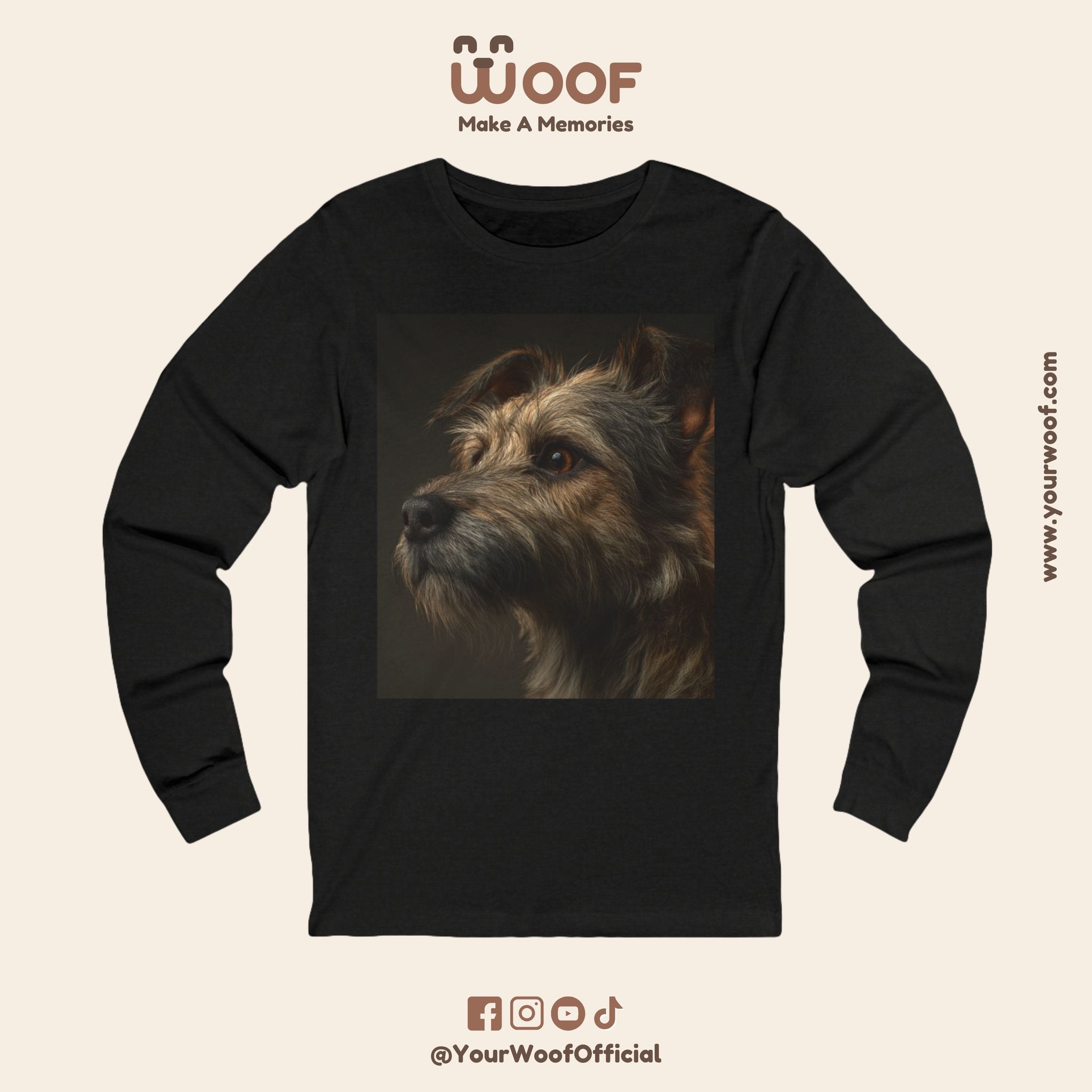 Dog Lover Long Sleeve Tee, Pet Apparel, Gift for Dog Owners, Animal Art Shirt, Casual Wear, Unique Dog Design