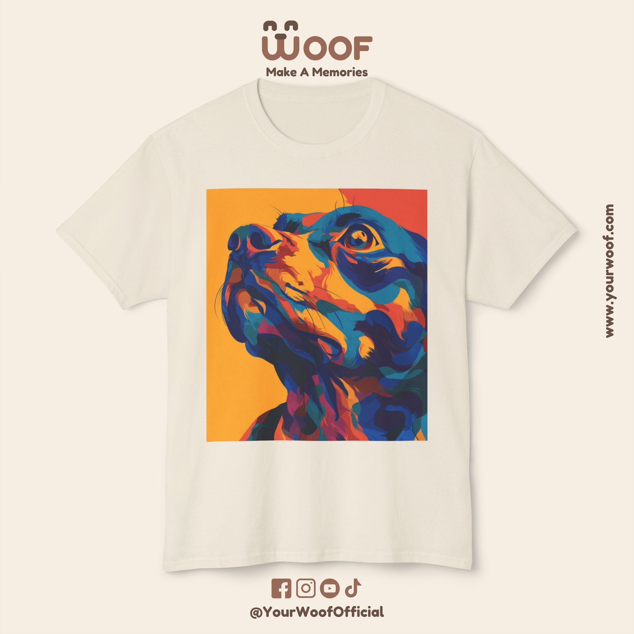 Colorful Dog Portrait T-Shirt | Pet Lover Gift, Animal Lover Apparel, Fun Dog Tee, Gift for Dog Moms, Unique Pet Merchandise