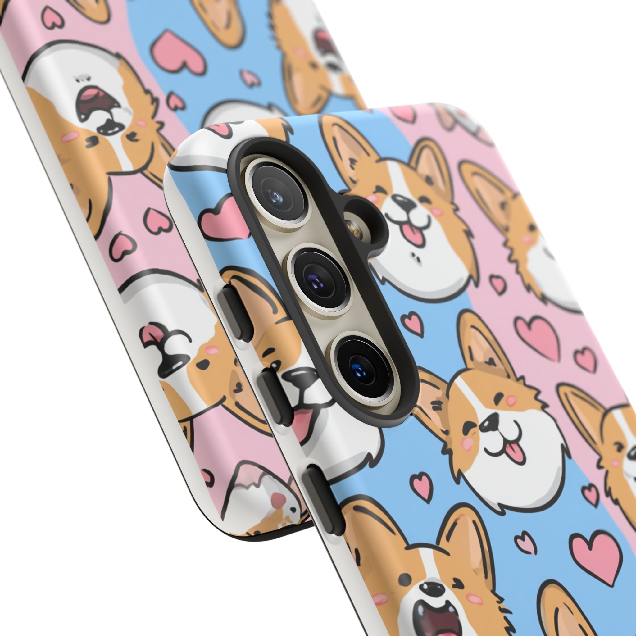 Cute Corgi Phone Case – Fun & Playful Protection with Love Hearts