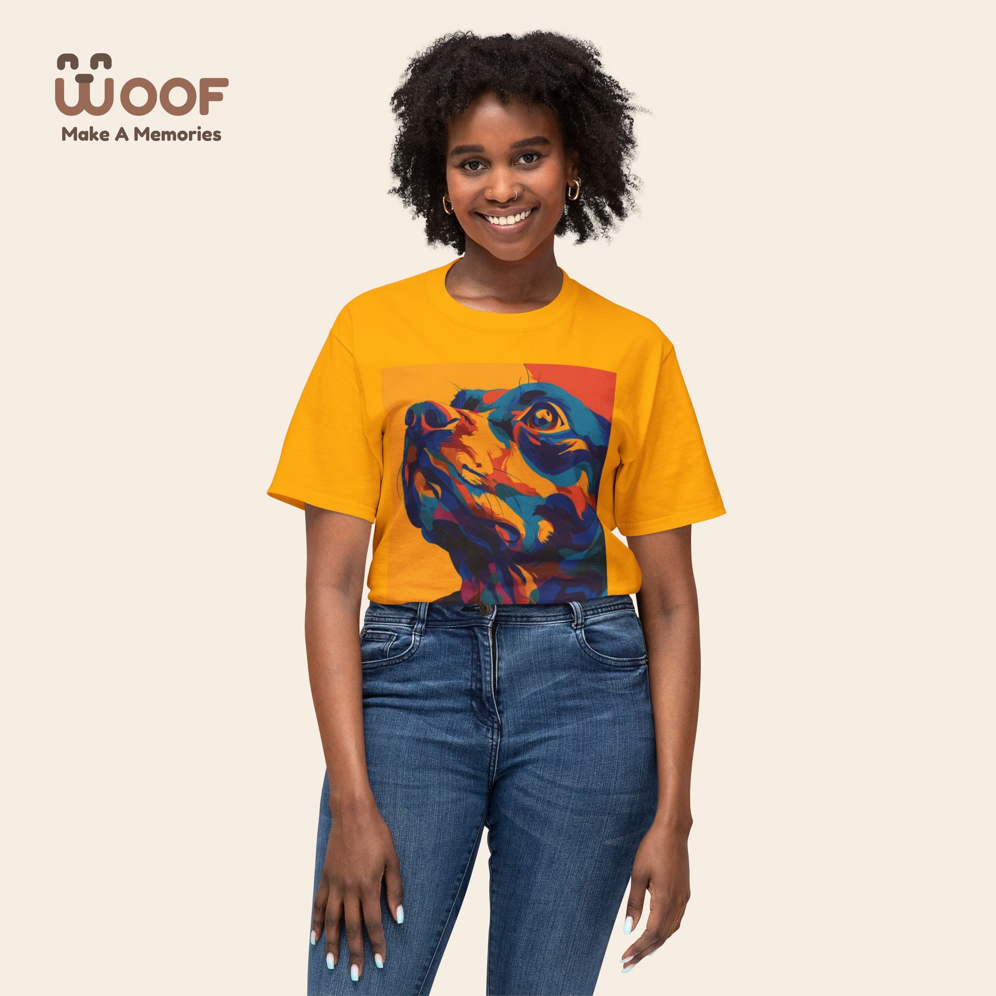 Colorful Dog Portrait T-Shirt | Pet Lover Gift, Animal Lover Apparel, Fun Dog Tee, Gift for Dog Moms, Unique Pet Merchandise