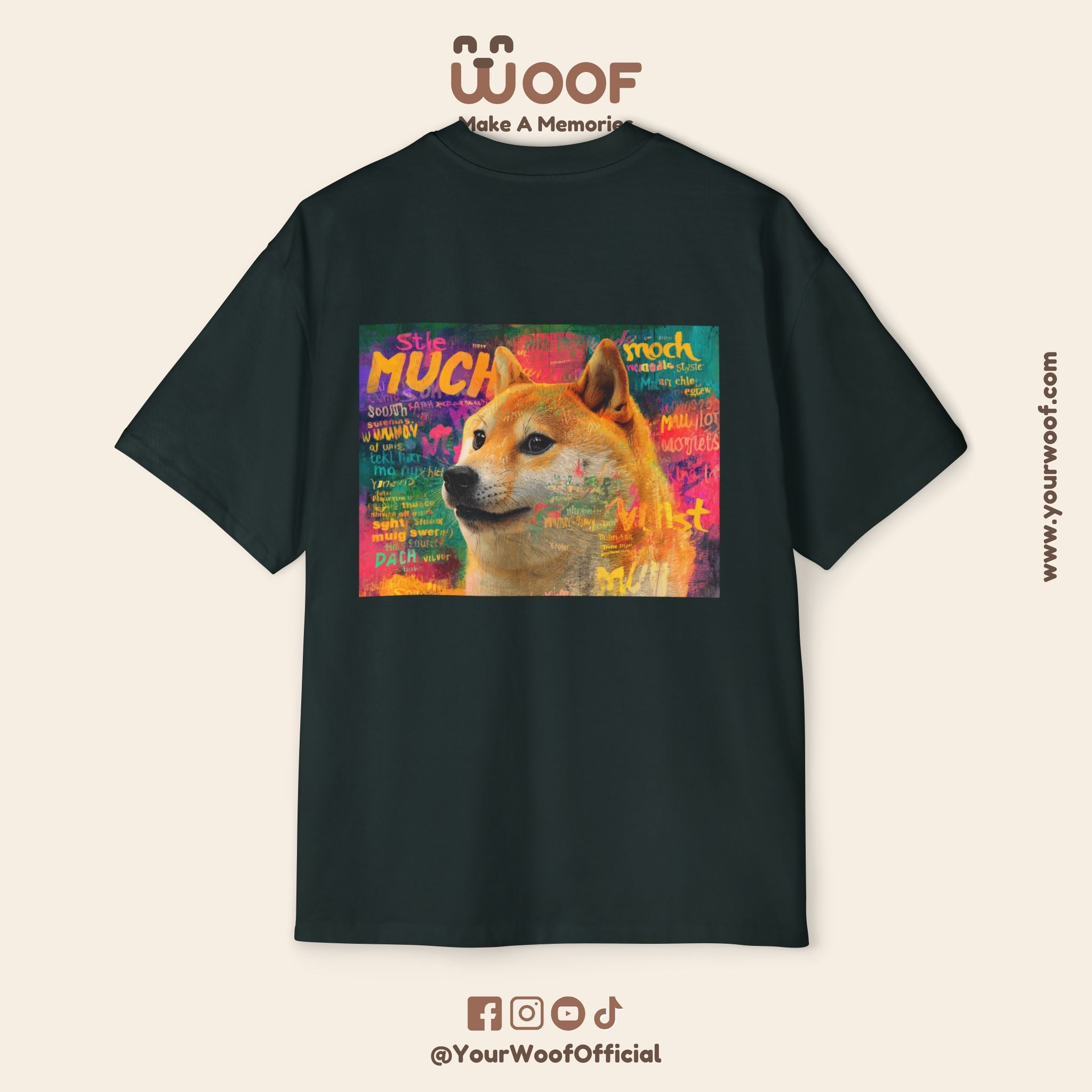 Men's Heavy Oversized Dog Graphic Tee, Cool Casual Wear, Pet Lover Gift, Dog Meme Lover Shirt, Oversized Fashion Tee, Gift for Dog Owners