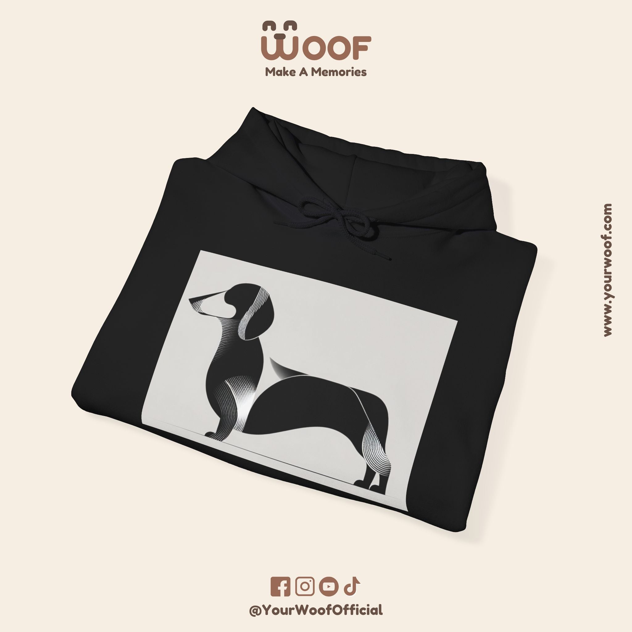 Dachshund Love Unisex Hoodie - Cozy Dog Lover Sweatshirt