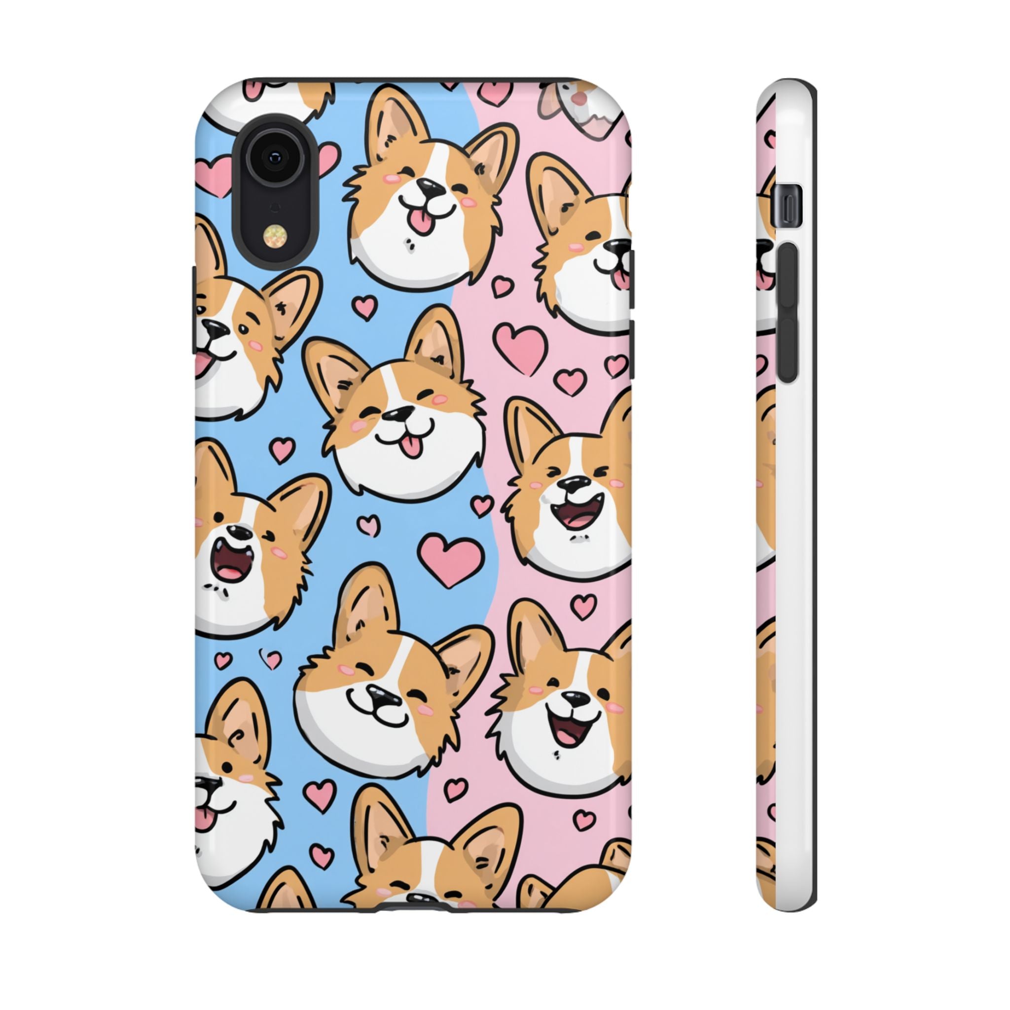 Cute Corgi Phone Case – Fun & Playful Protection with Love Hearts