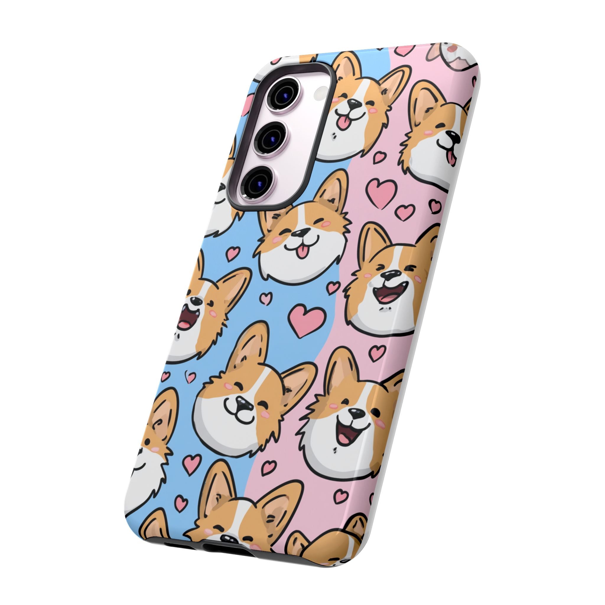 Cute Corgi Phone Case – Fun & Playful Protection with Love Hearts