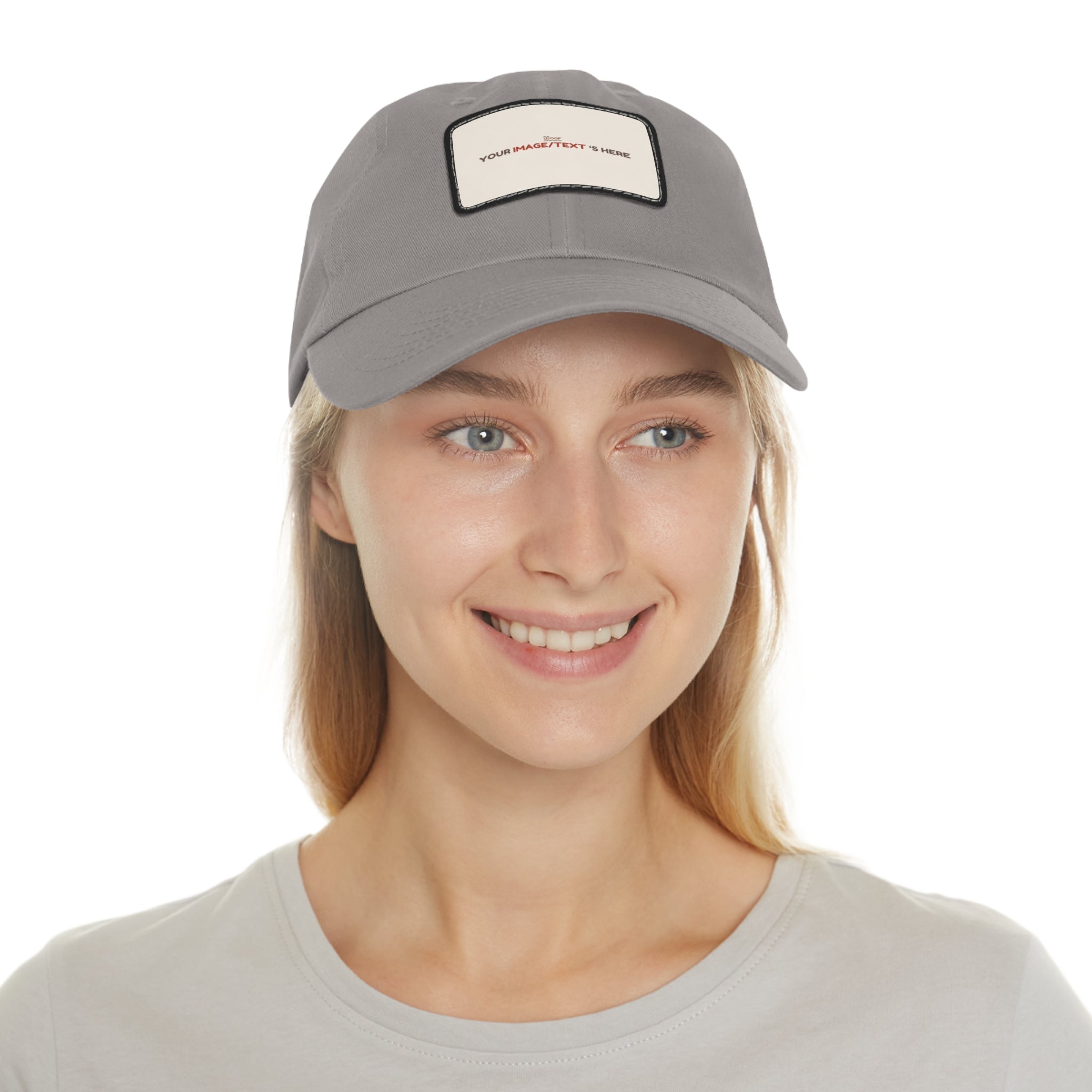 Custom Leather Patch Dad Hat, Personalized Cap, Gift for Dad, Casual Style, Outdoor Accessory, Unique Father's Day Gift