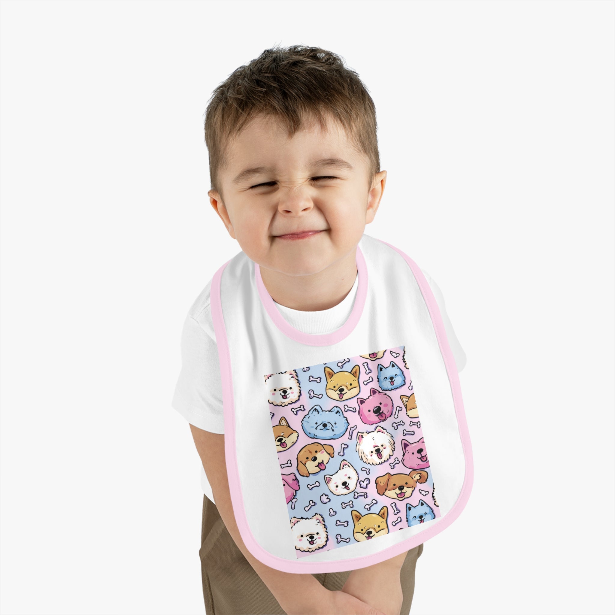Cute Pet Pattern Baby Bib, Dog and Cat Design, Ideal Baby Shower Gift, Toddler Feeding Accessories, Fun Party Bibs