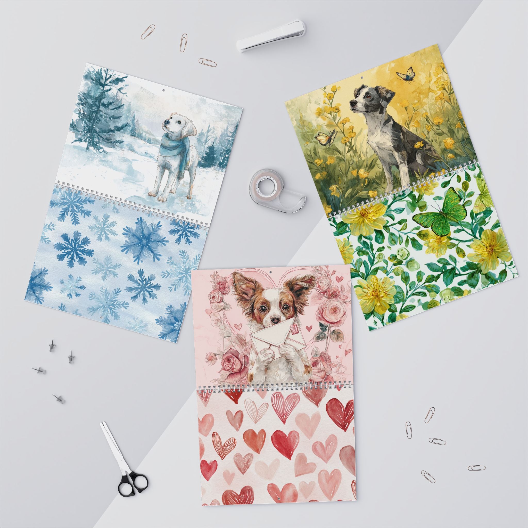 Winter-Themed Dog Wall Calendar - WOOF Make A Memories