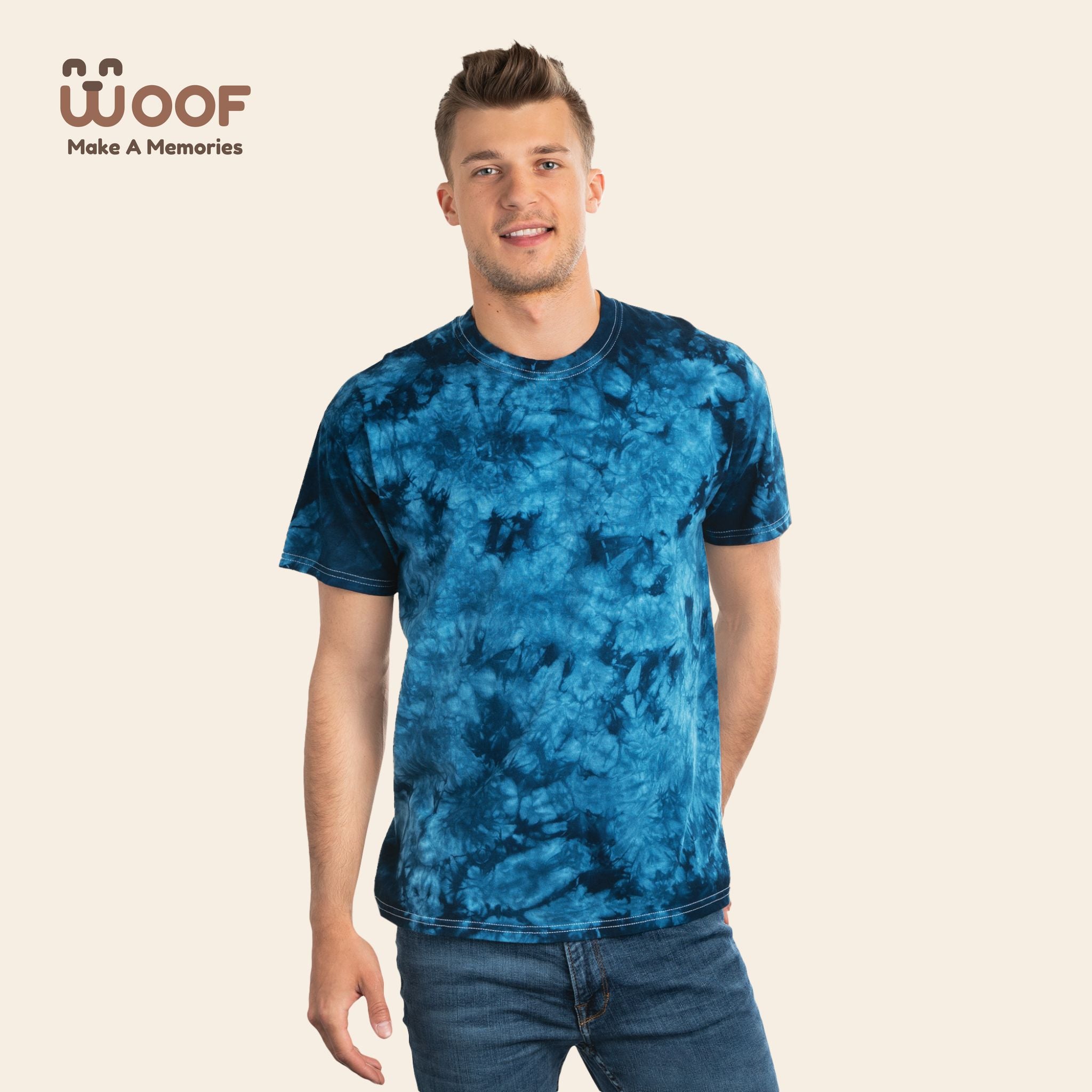 Cool Tie-Dye Tee with Doge Boss Design, Perfect Gift for Dog Lovers, Trendy T-Shirt, Unique Style for Casual Outings, Fun Pet-Themed Apparel