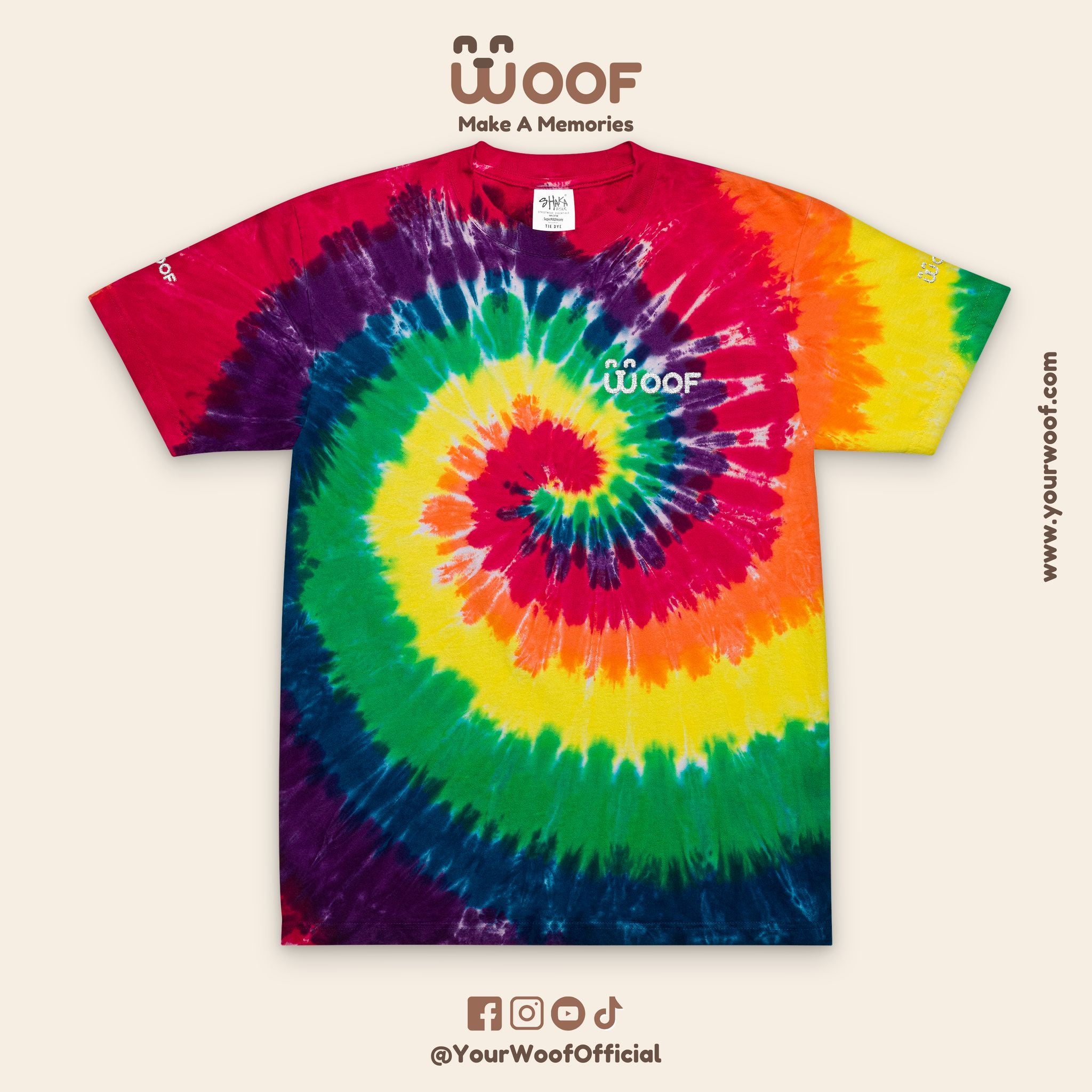 Colorful Oversized Tie-Dye T-Shirt, Relaxed Fit, Summer Vibes, Casual Wear, Gift for Friends, Festival Fashion, Embroidery