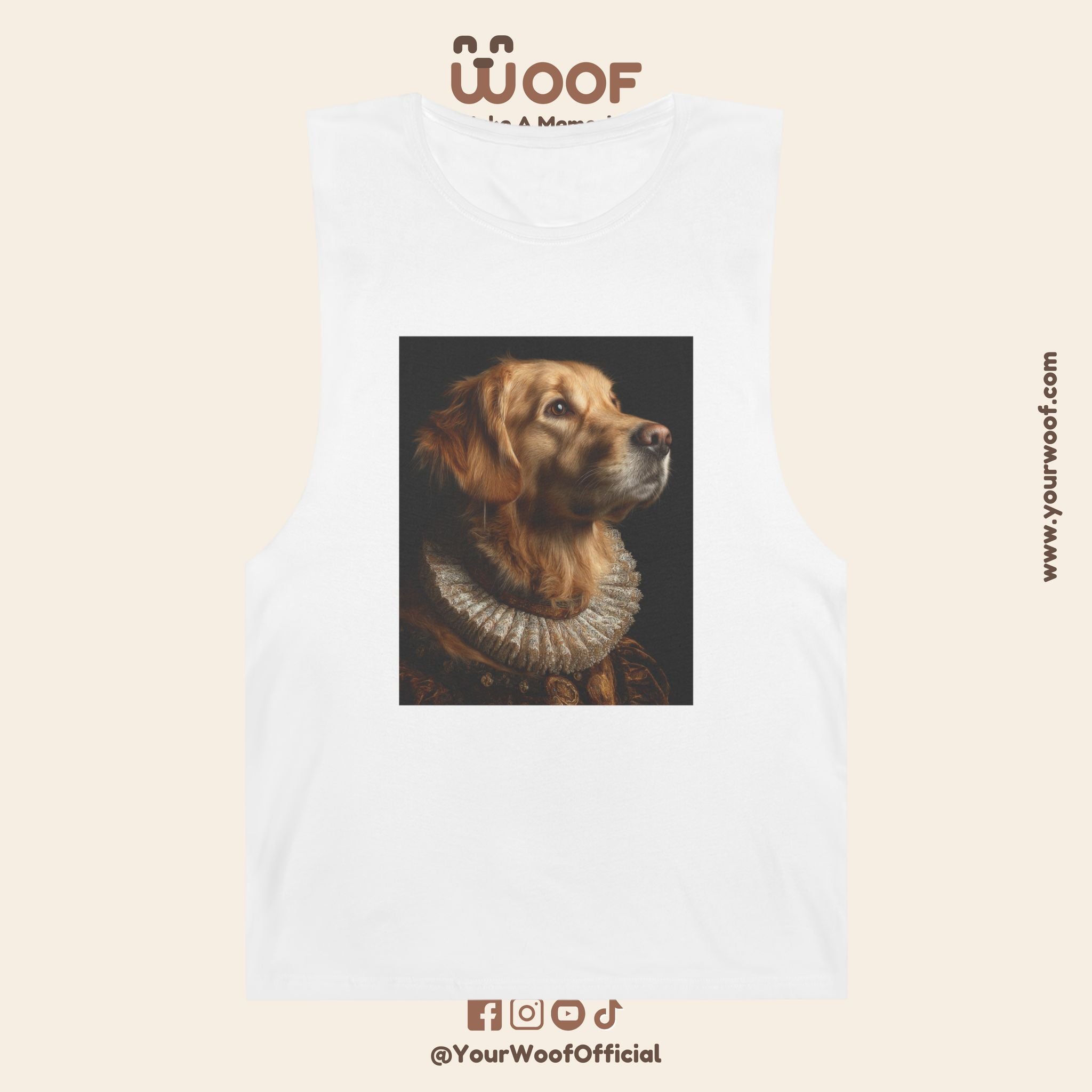 Golden Retriever Portrait Tank Top, Dog Lover Gift, Pet Memorial Tee, Animal Art Apparel, Unique Dog Owner Shirt