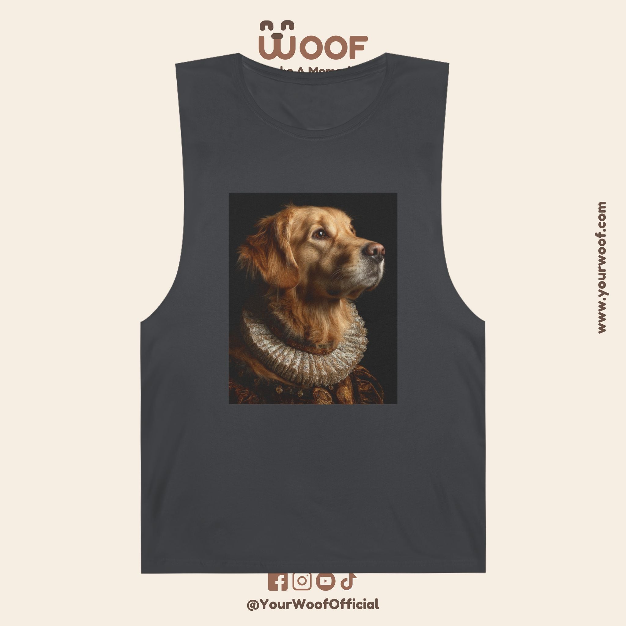 Golden Retriever Portrait Tank Top, Dog Lover Gift, Pet Memorial Tee, Animal Art Apparel, Unique Dog Owner Shirt