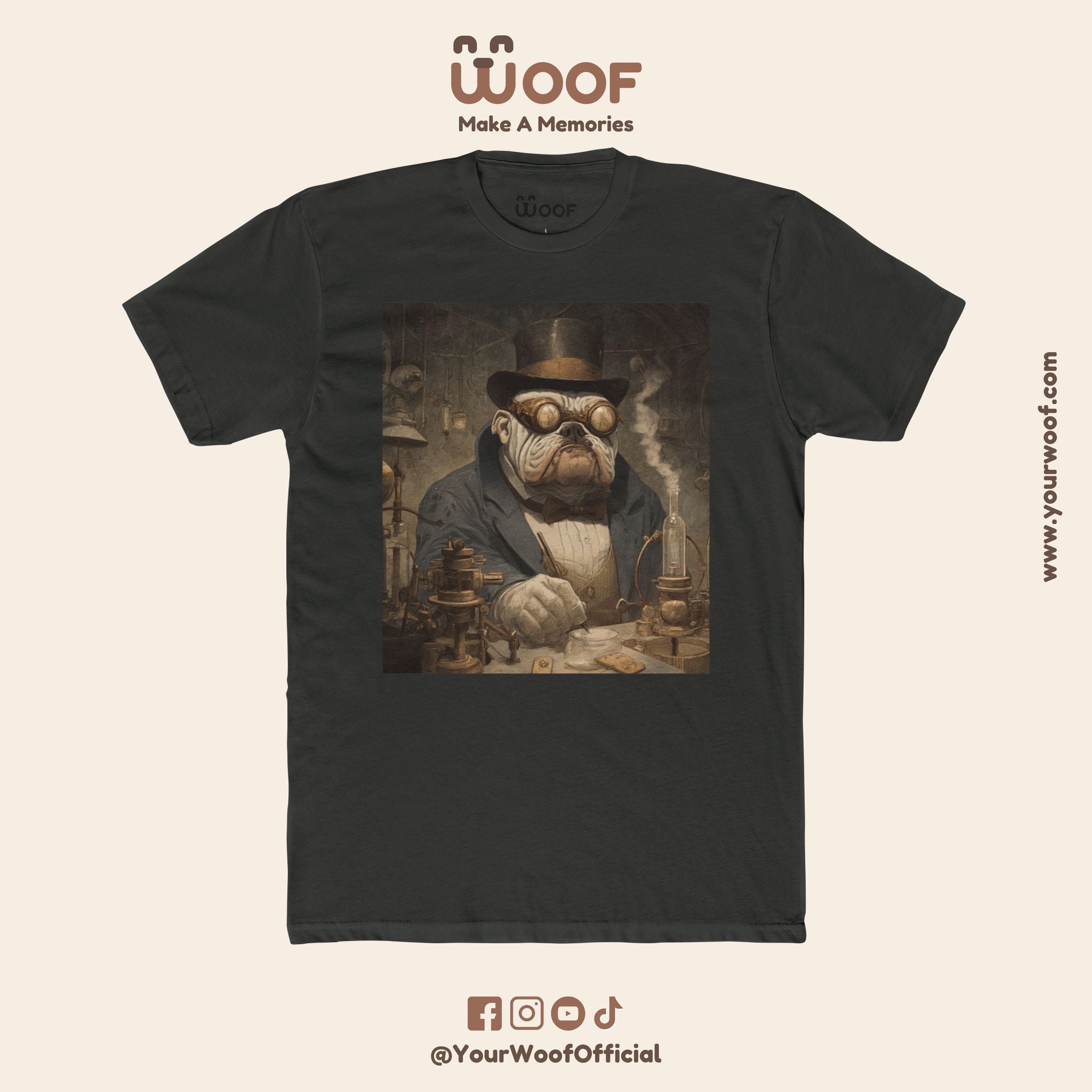 Steampunk Animal Tee, Unisex Shirt, Graphic Tee, Dog Lover Gift, Cool Casual Wear, Unique Art Apparel
