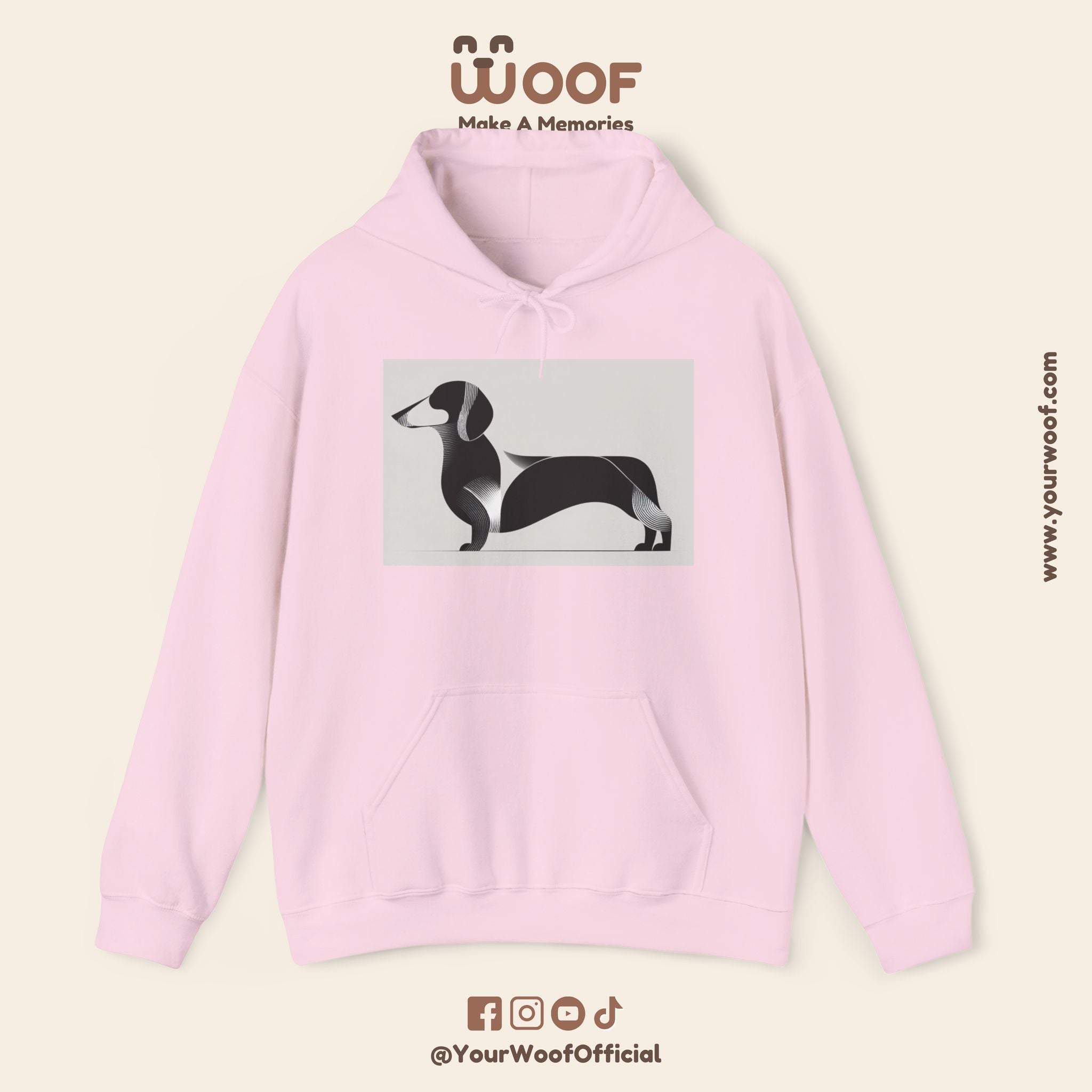 Dachshund Love Unisex Hoodie - Cozy Dog Lover Sweatshirt