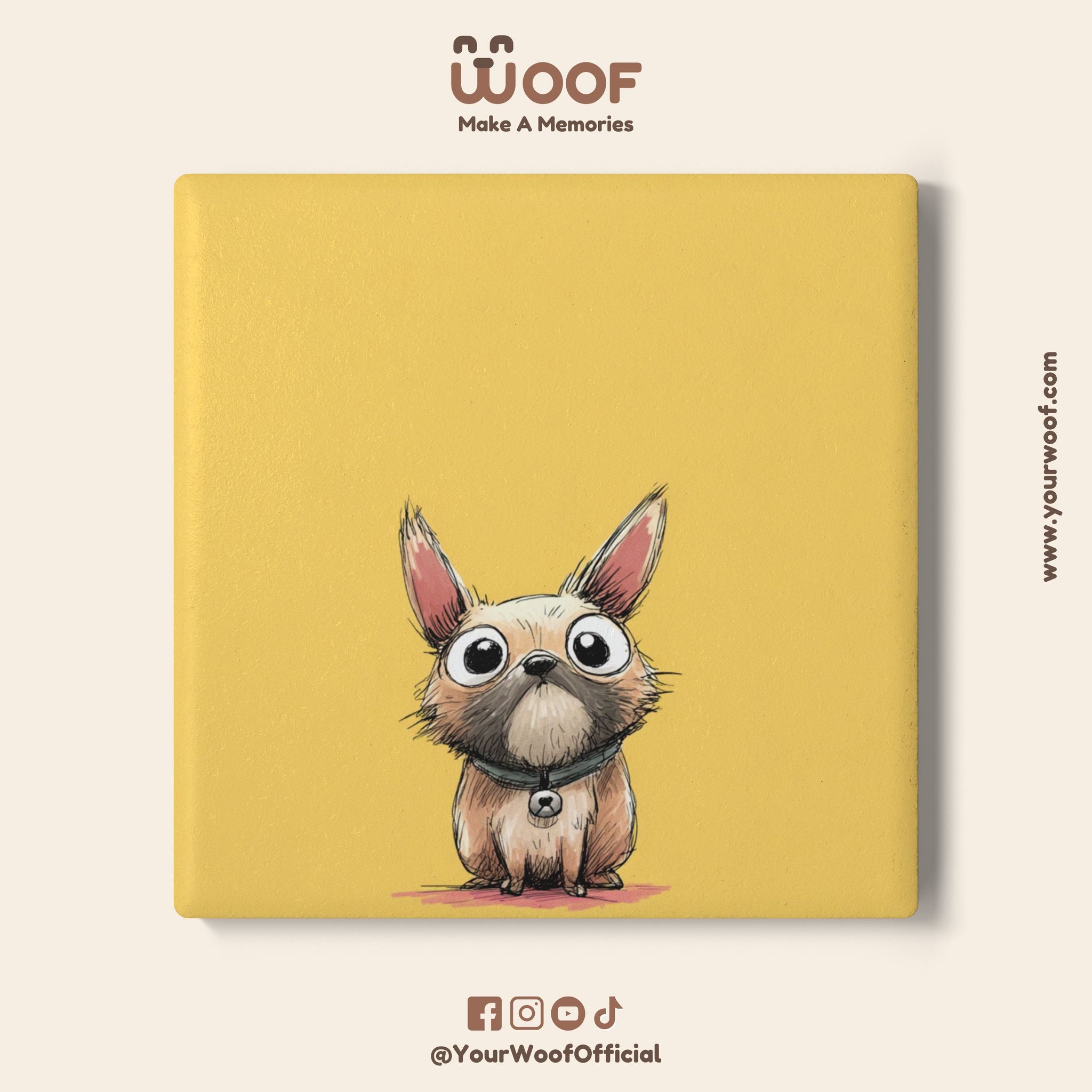 Cute French Bulldog Ceramic Coaster, Pet Lover Gift, Home Decor, Dog Lover Coaster, Cute Coasters for Coffee Table