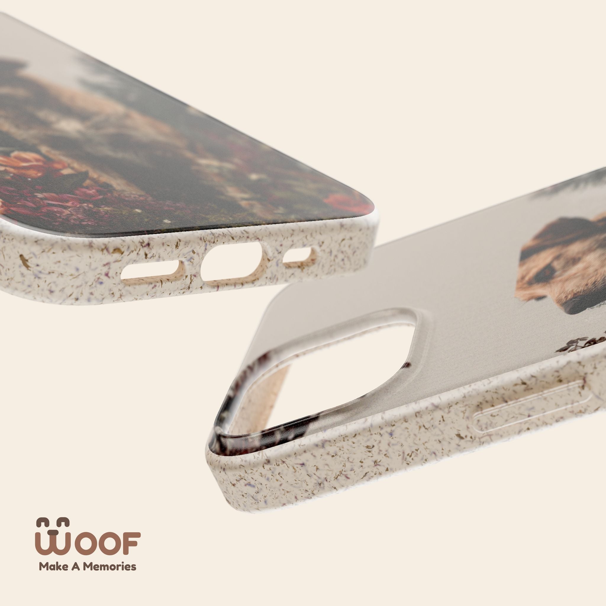Eco-Friendly Dog Lover Biodegradable Phone Case - Floral Design