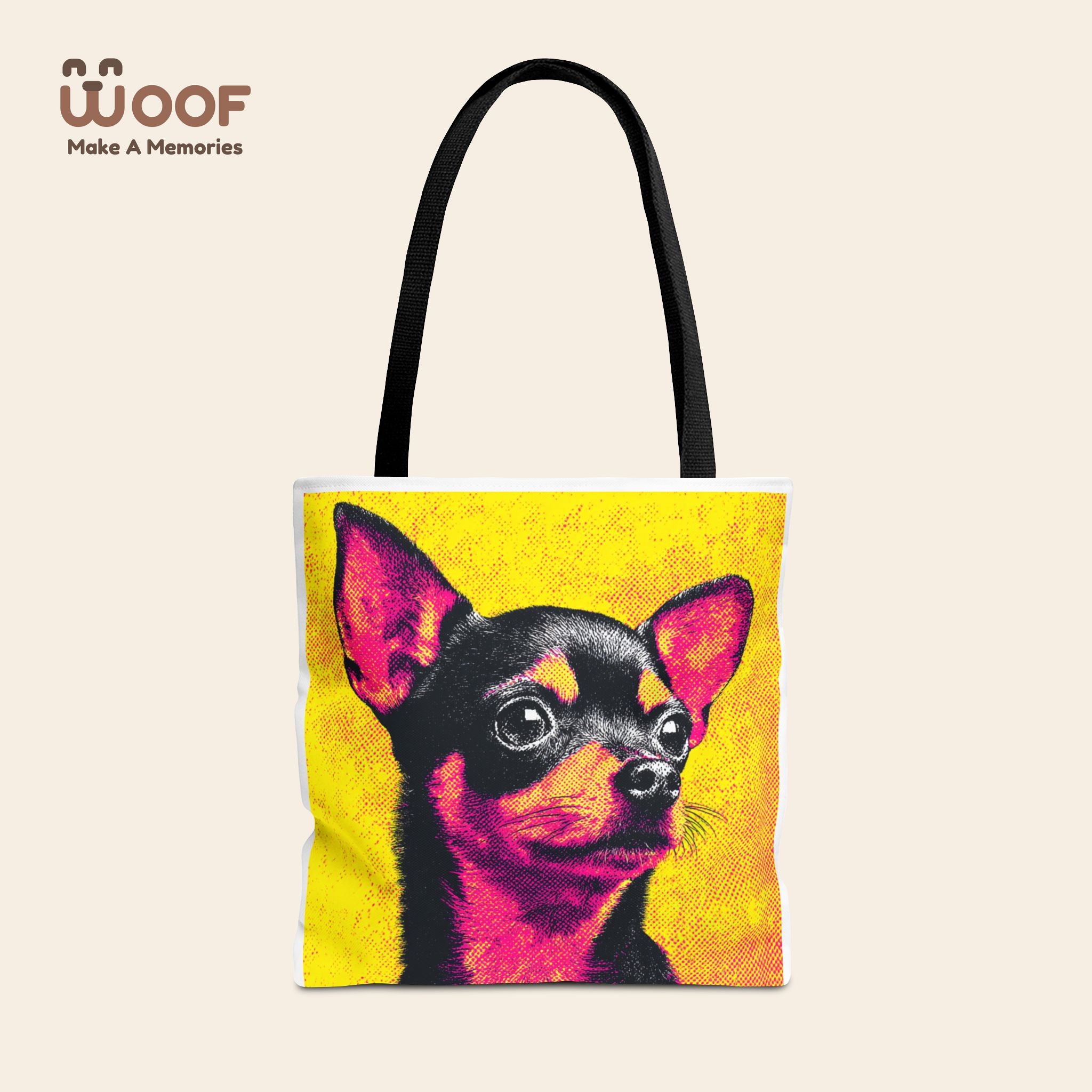 Vibrant Chihuahua Tote Bag - Colorful Pet Lover's Accessory