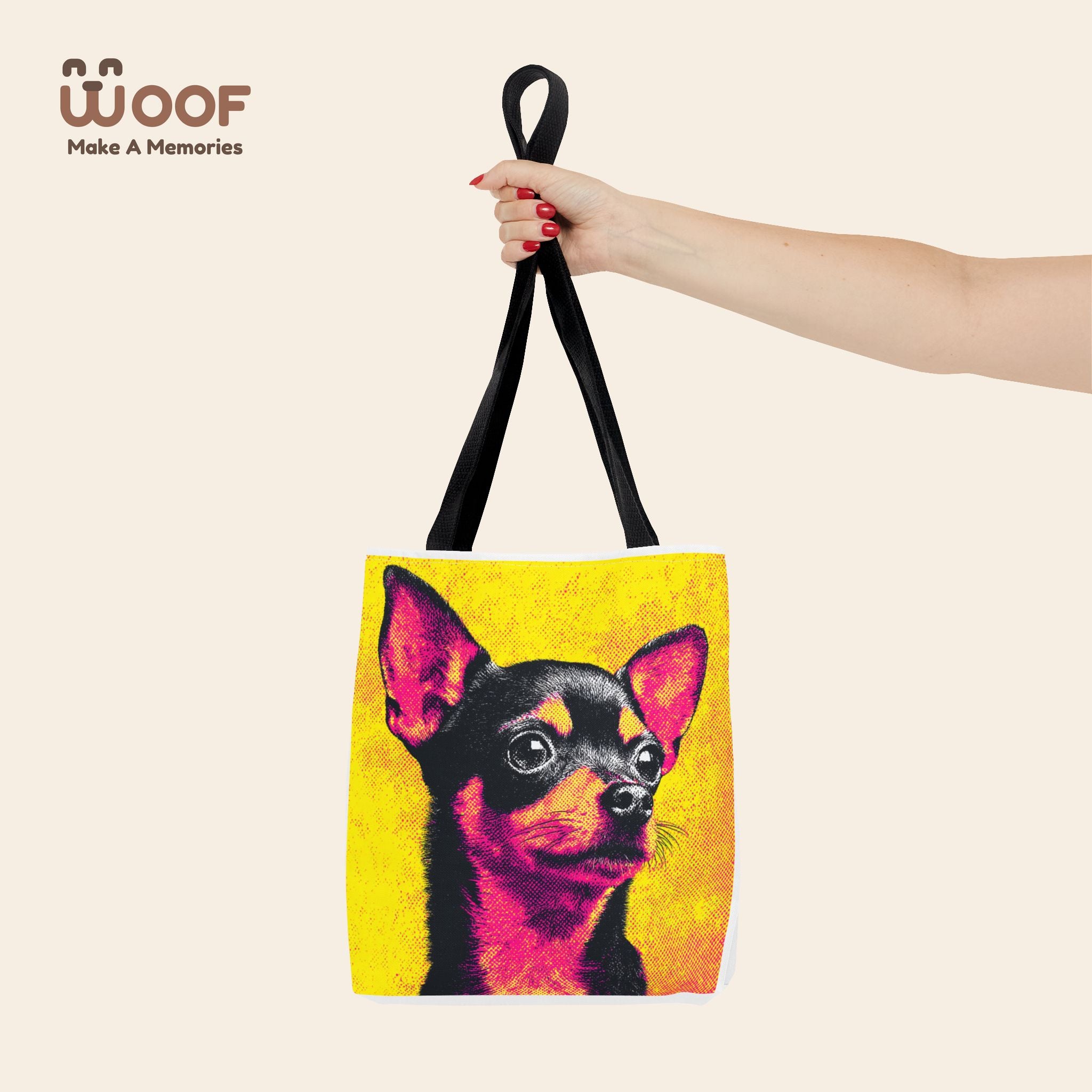 Vibrant Chihuahua Tote Bag - Colorful Pet Lover's Accessory