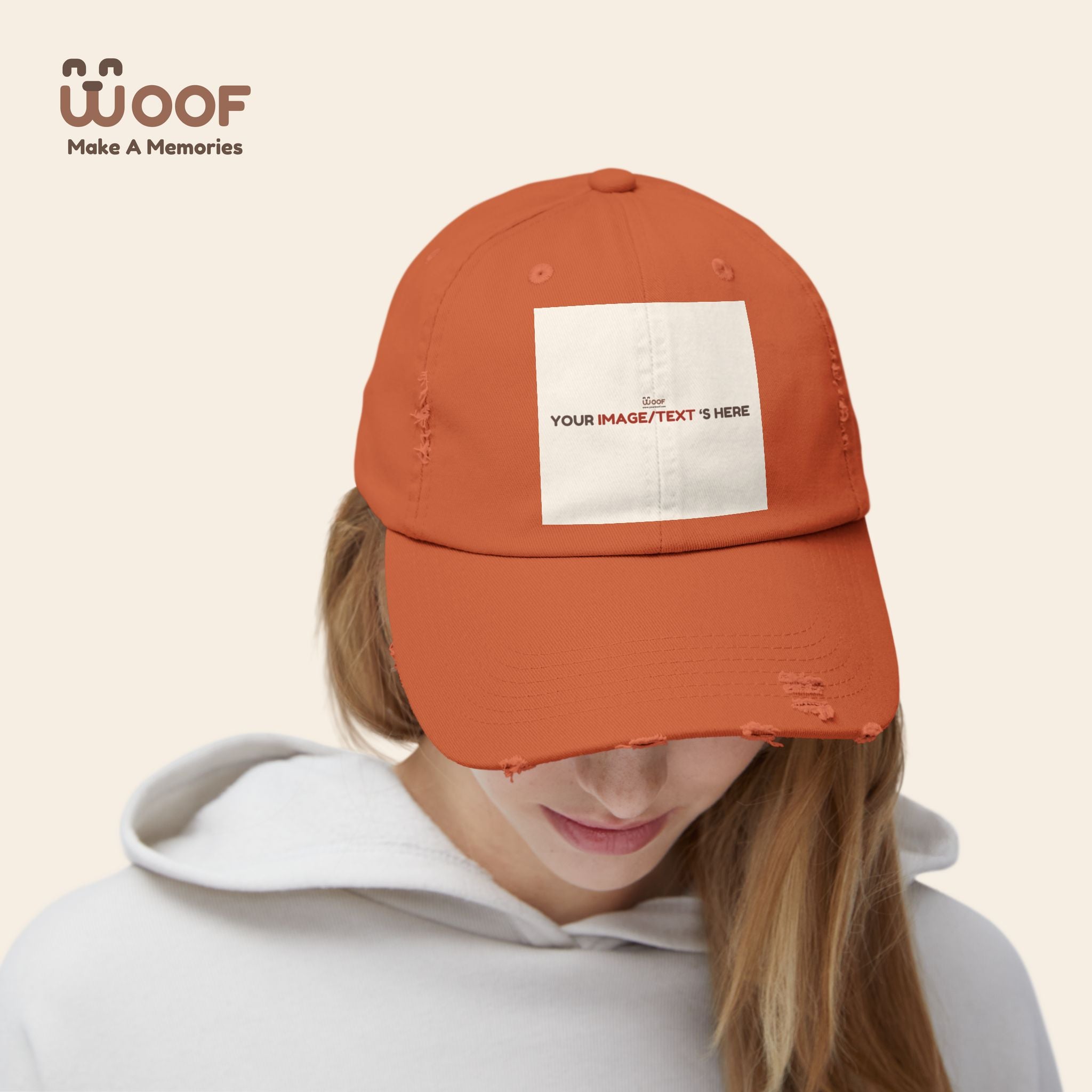 Playful Distressed Cap - Perfect Gift for Dog Lovers, Casual Wear, Outdoor Adventures, Pet Themed Accessories, Birthday Gift