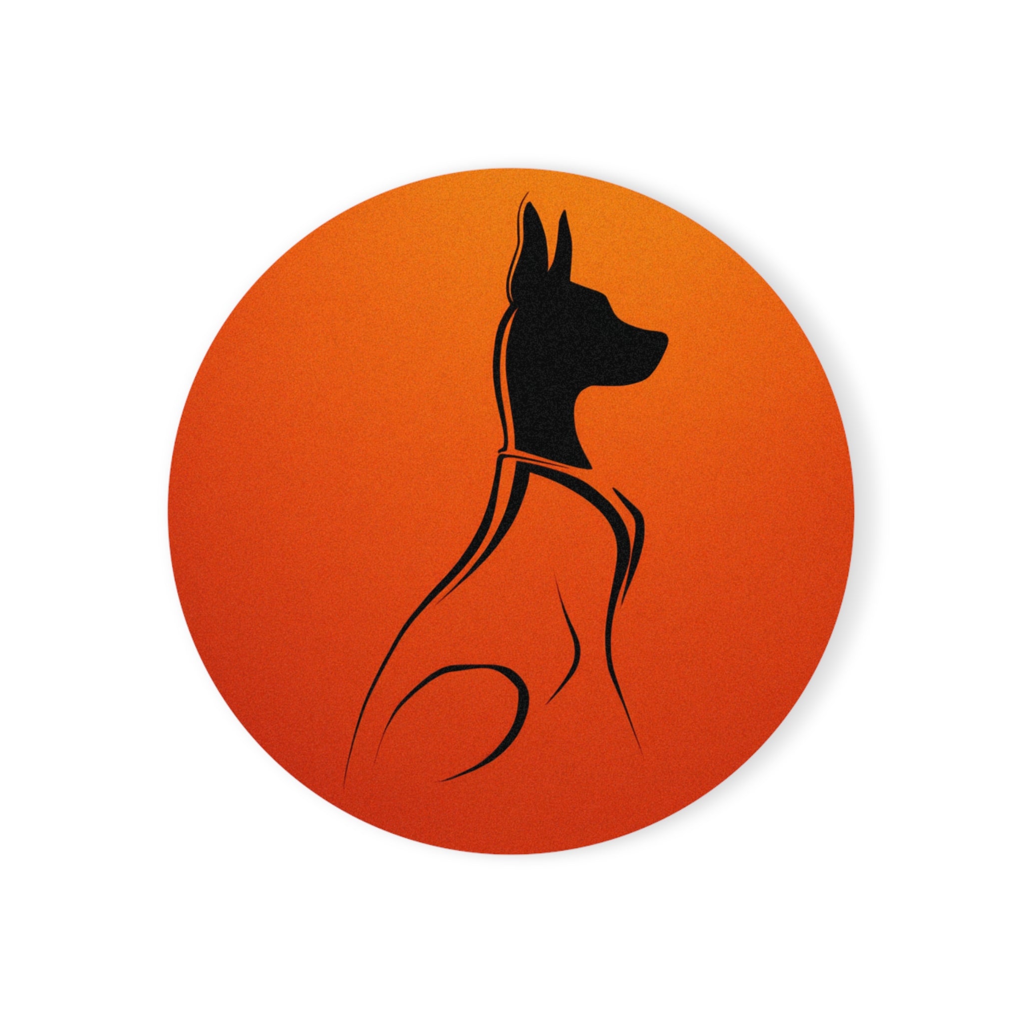 Dog Silhouette Cork Coaster | Stylish Pet Lover Gift | Home Decor | Animal Lover Coaster | Birthday Gift | Dog Owner Gift