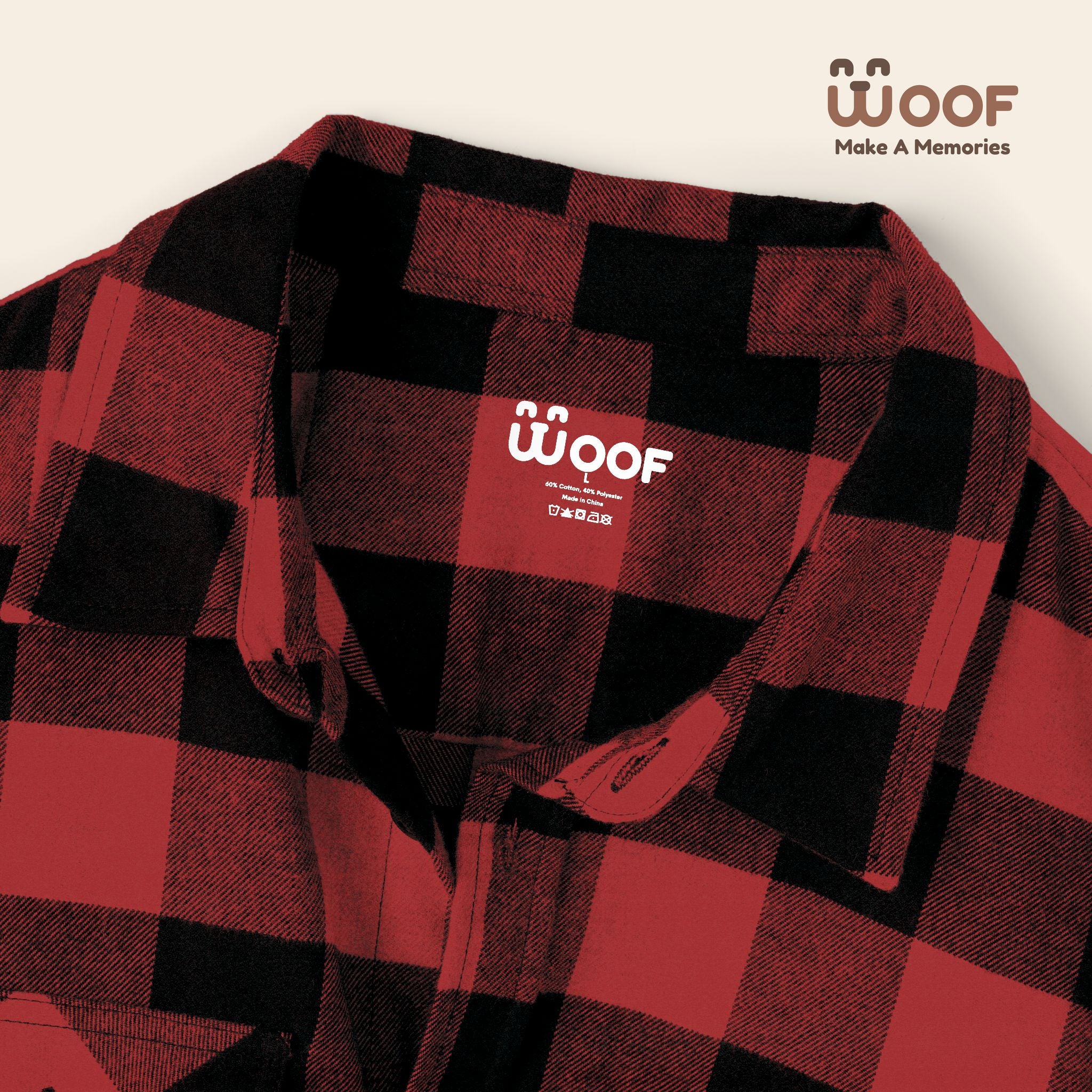Woof Unisex Flannel Shirt, Dog Lover Apparel, Cozy Flannel, Pet Gift, Casual Wear, Outdoor Adventure, Fall Fashion