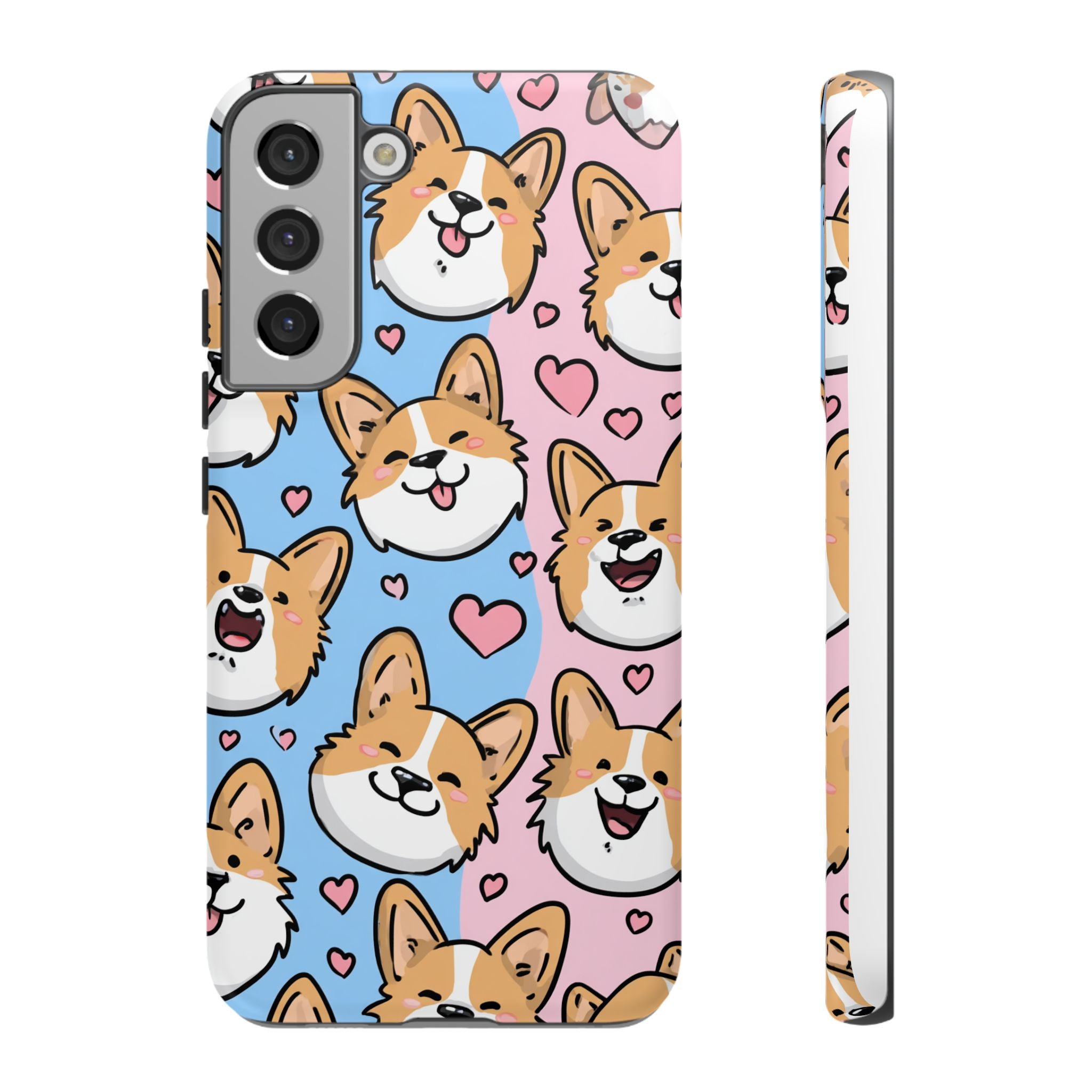 Cute Corgi Phone Case – Fun & Playful Protection with Love Hearts