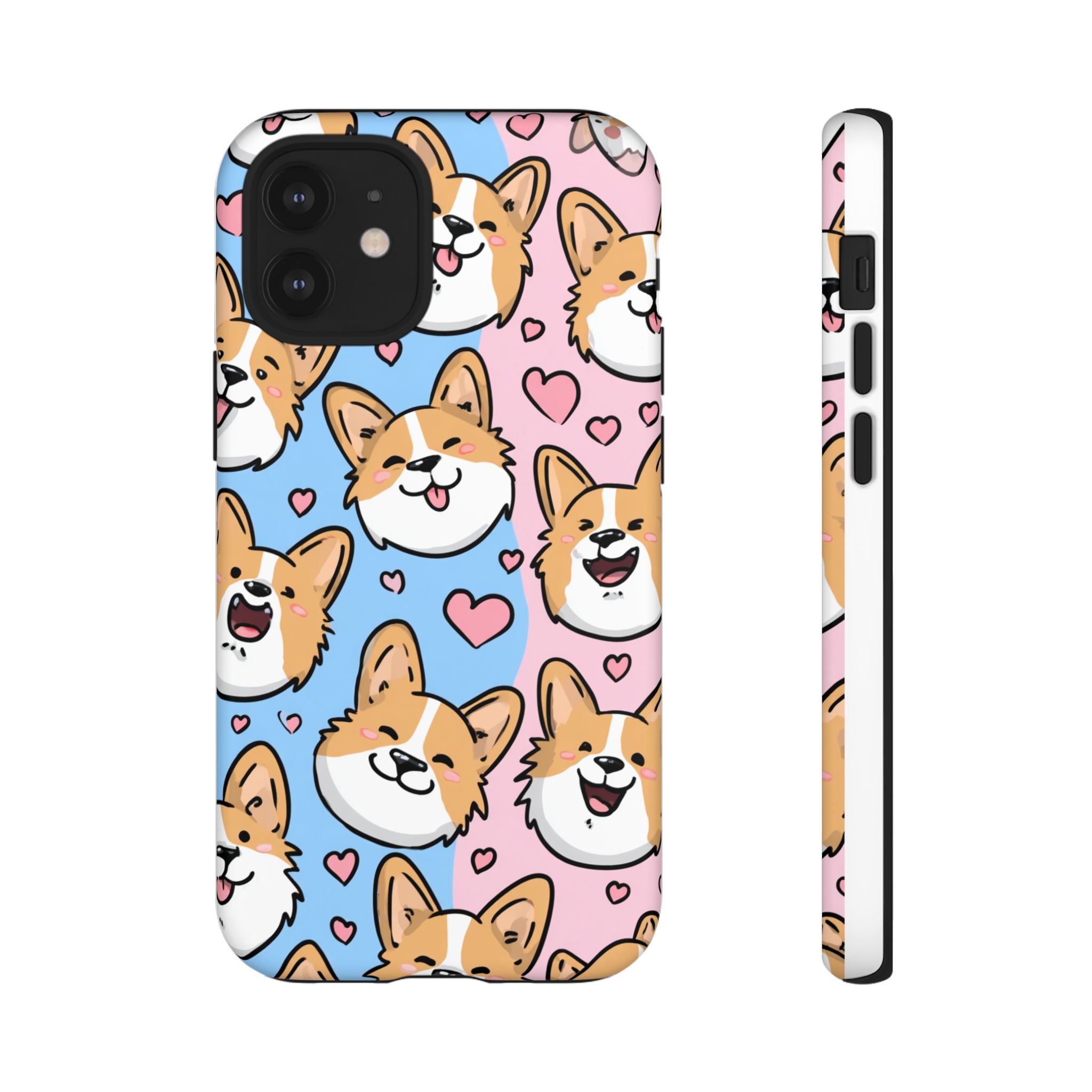 Cute Corgi Phone Case – Fun & Playful Protection with Love Hearts