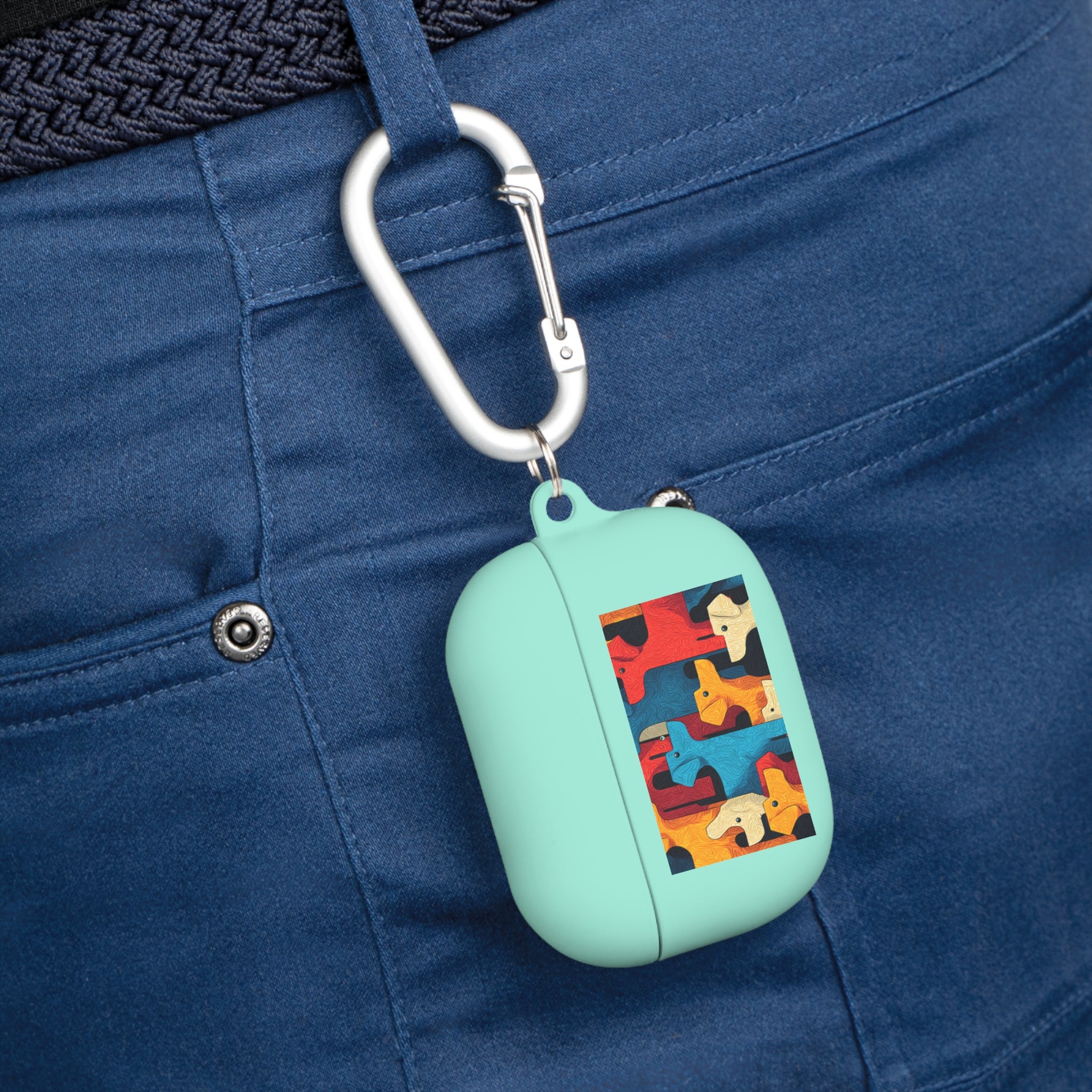 Colorful Dog Pattern AirPods Case Cover - Fun & Functional