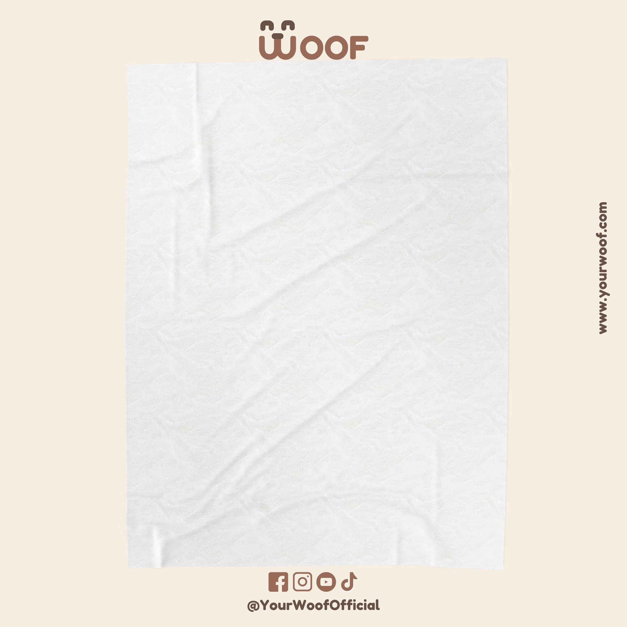 Cozy Dog Lover's Blanket with 'Woof' Design