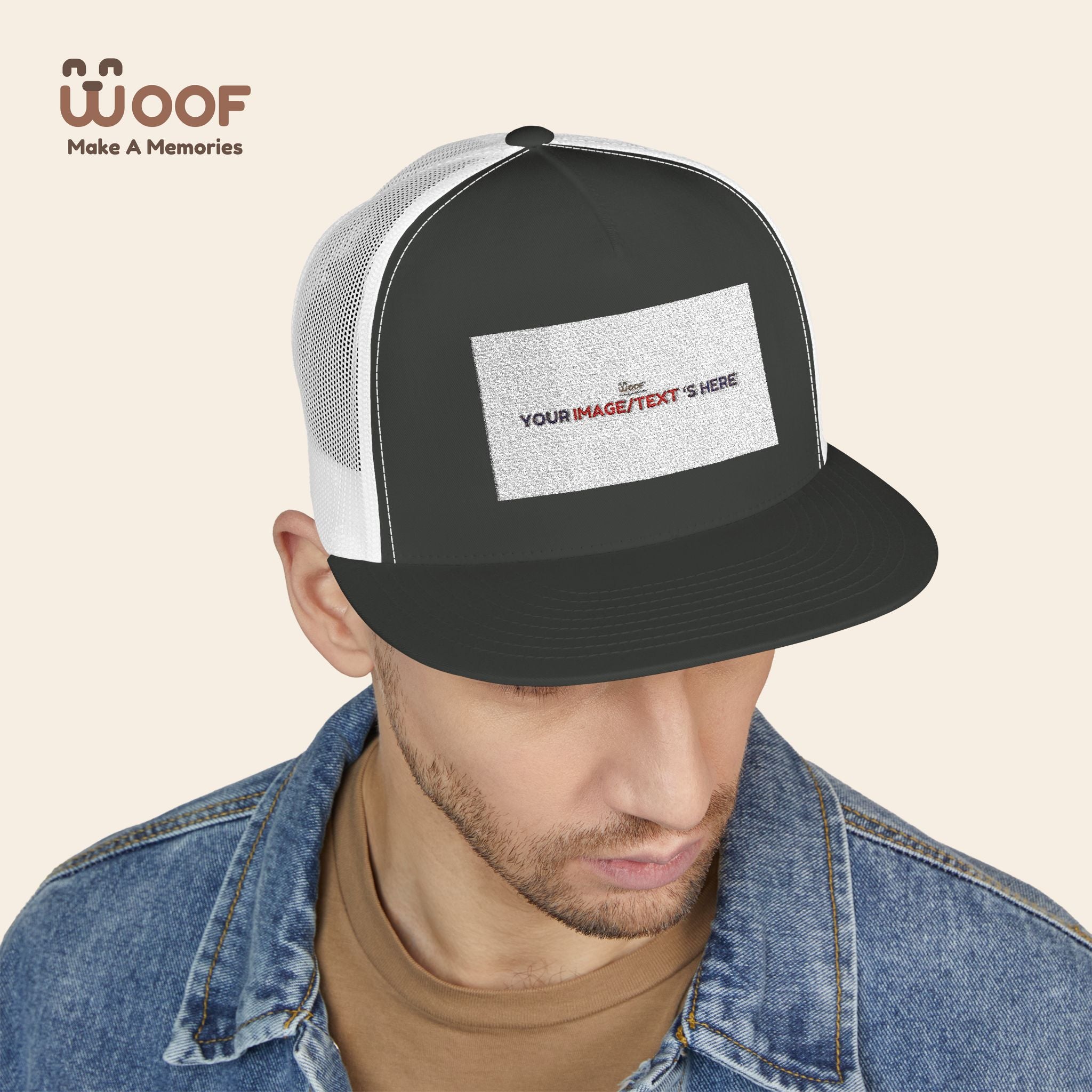 Stylish 5 Panel Trucker Cap – Custom Embroidered Hat, Perfect for Outdoor Adventures, Casual Wear, Summer Festivals, Gift Idea