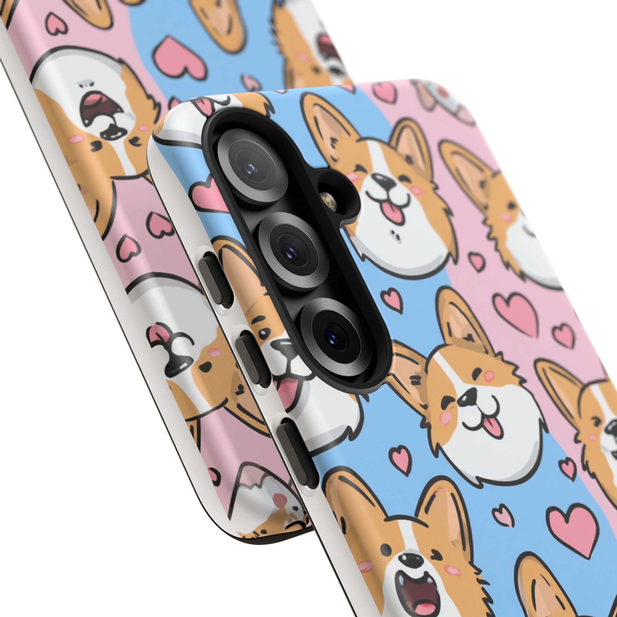 Cute Corgi Phone Case – Fun & Playful Protection with Love Hearts