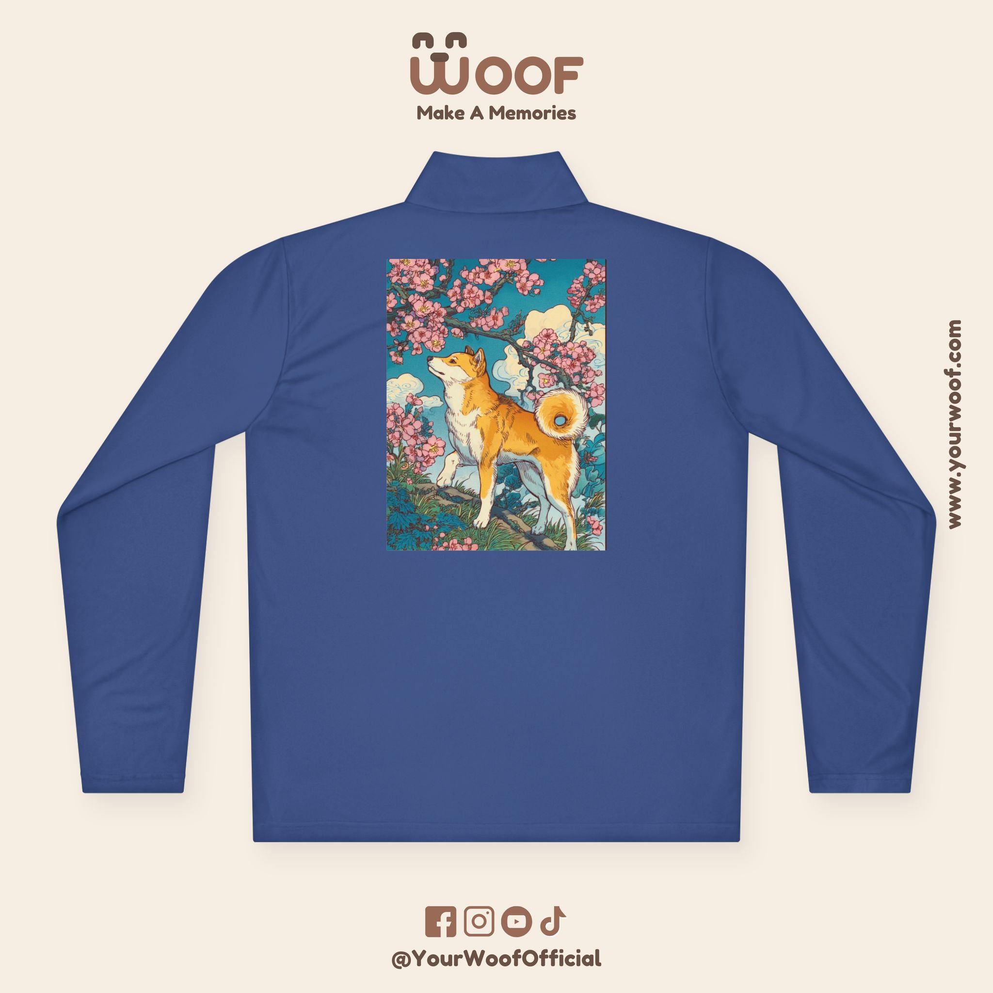 Stylish Unisex Quarter-Zip Pullover with Dog and Floral Design, Perfect for Casual Wear, Outdoor Adventures, Gift Idea, Spring [...]
