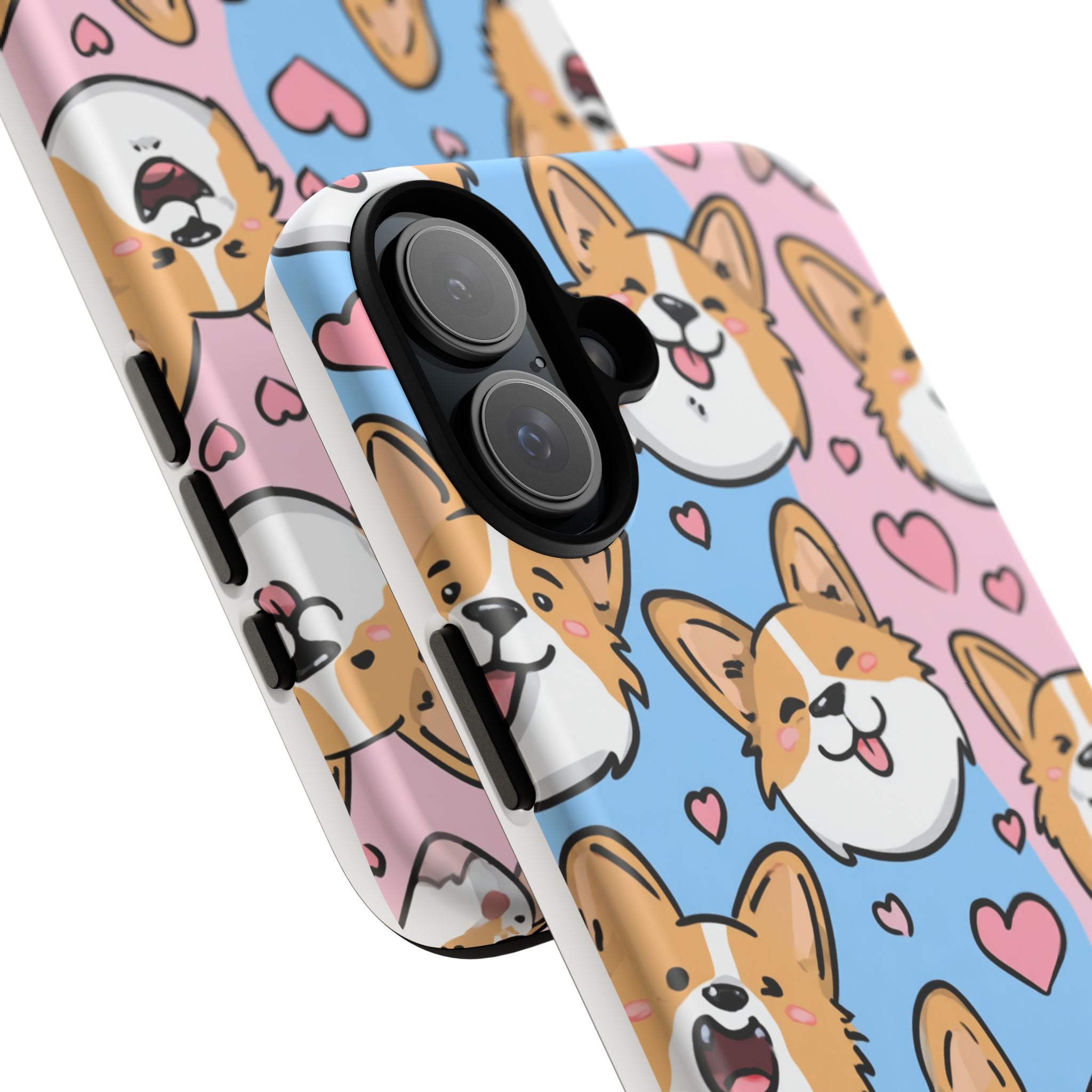 Cute Corgi Phone Case – Fun & Playful Protection with Love Hearts