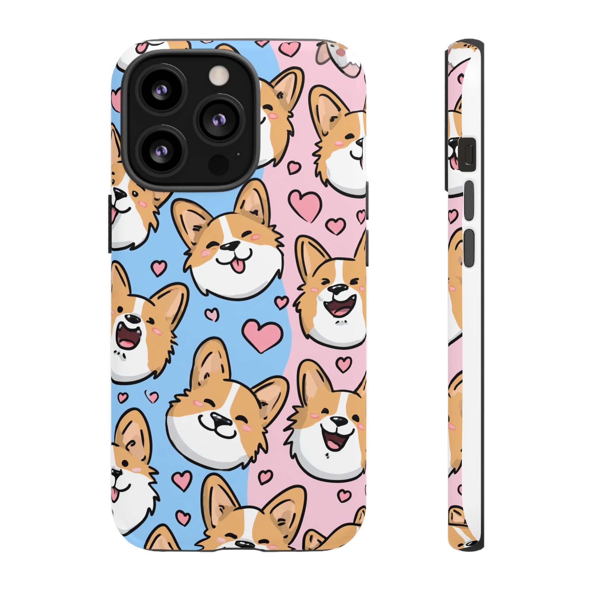 Cute Corgi Phone Case – Fun & Playful Protection with Love Hearts