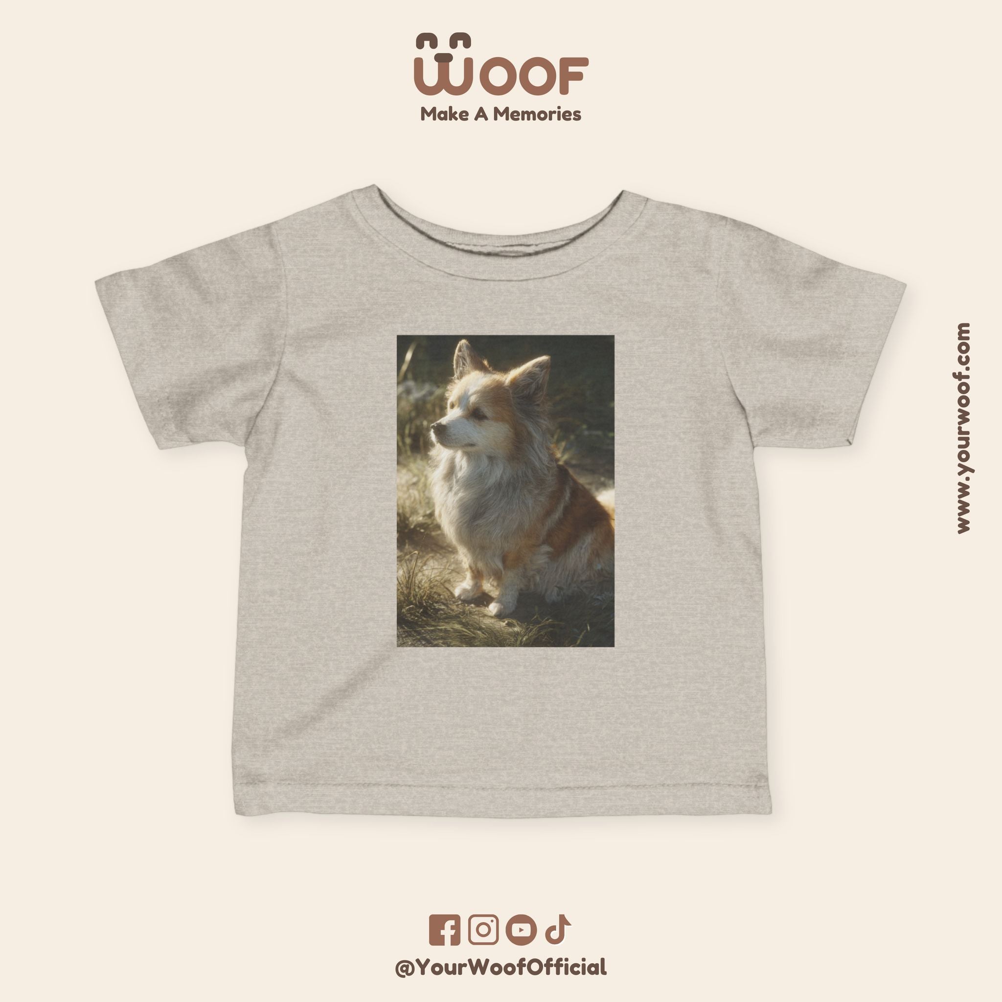 Cute Corgi Baby T-Shirt, Toddler Tee, Infant Jersey Shirt, Dog Lover Gift, Kids Apparel, Pet-Themed Clothing
