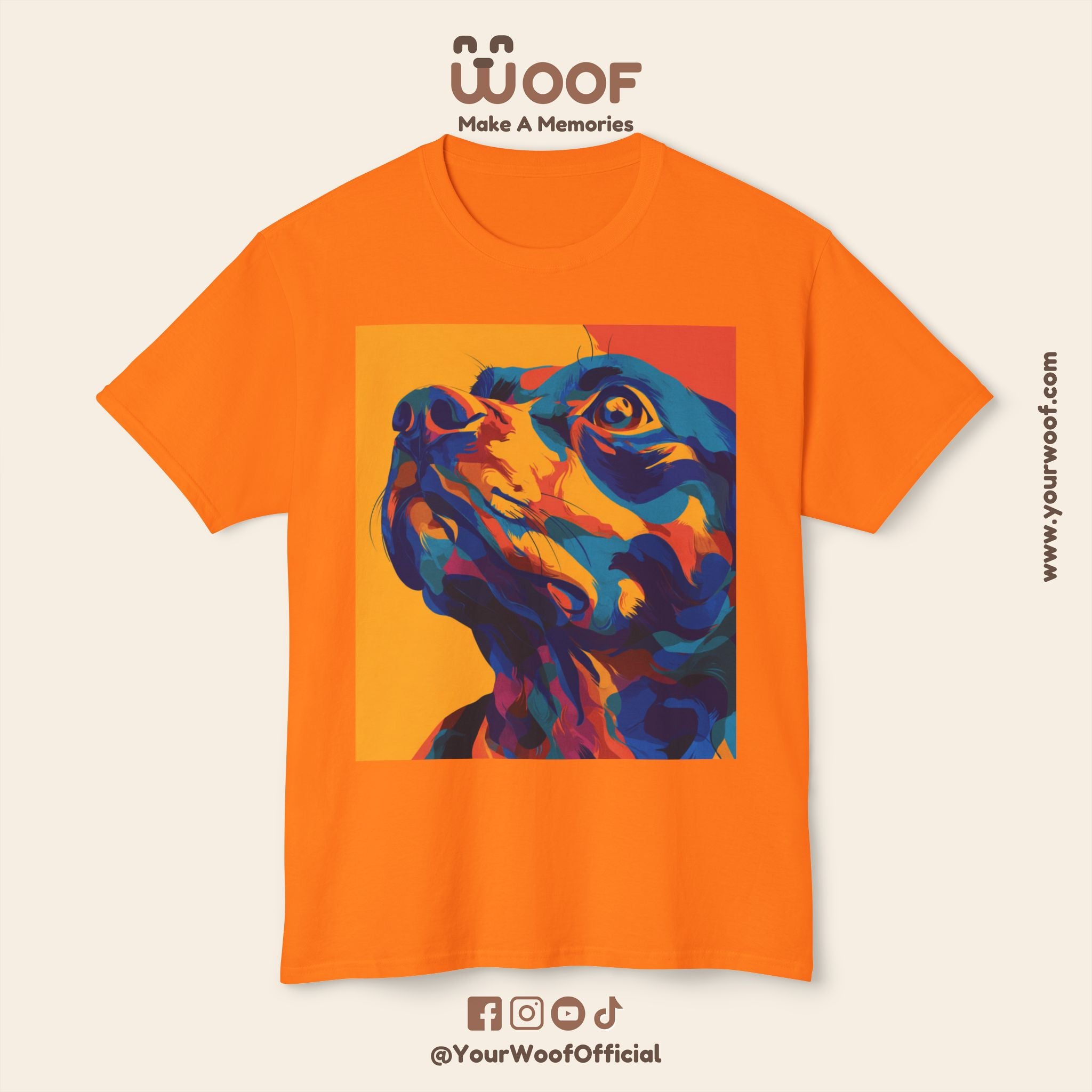 Colorful Dog Portrait T-Shirt | Pet Lover Gift, Animal Lover Apparel, Fun Dog Tee, Gift for Dog Moms, Unique Pet Merchandise