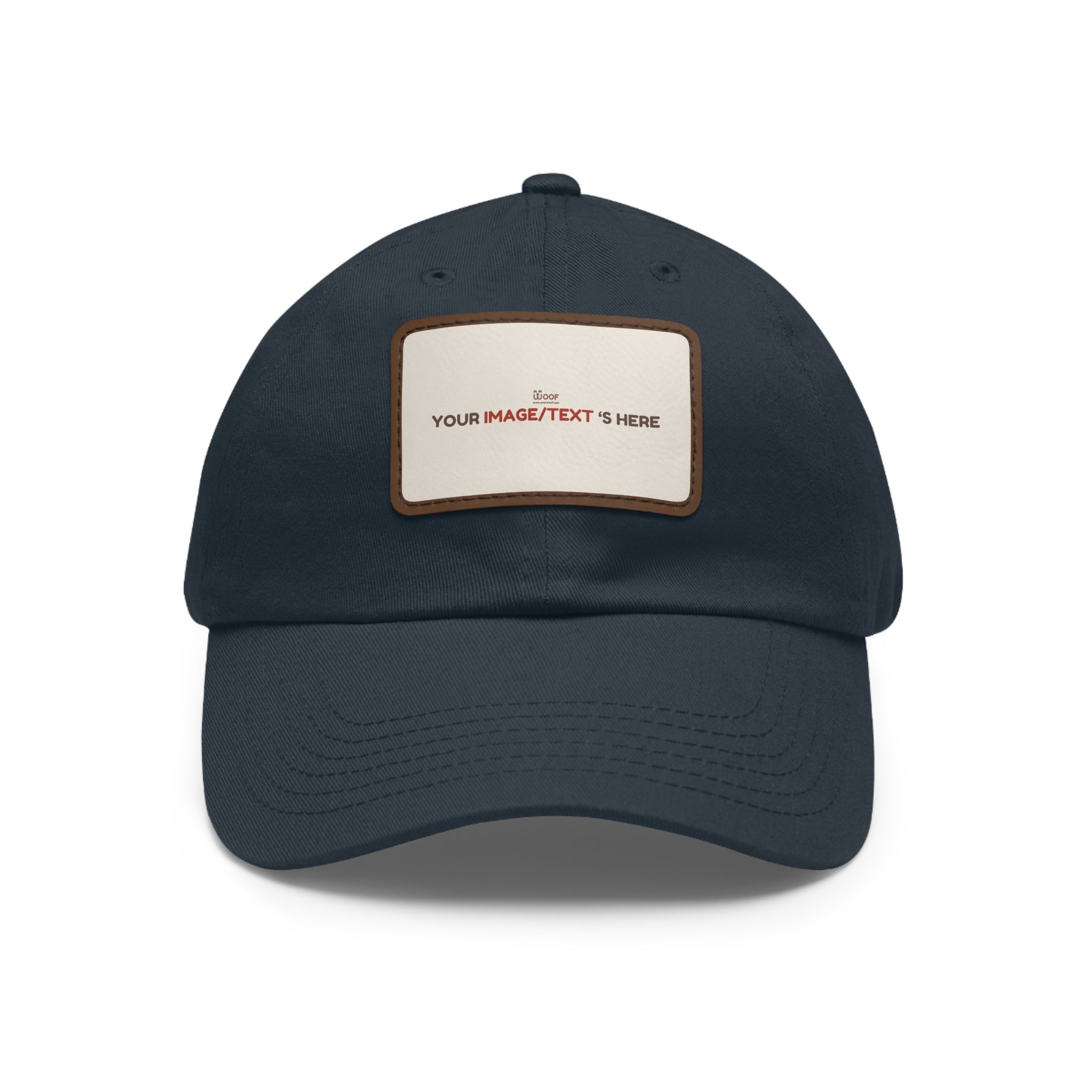 Custom Leather Patch Dad Hat, Personalized Cap, Gift for Dad, Casual Style, Outdoor Accessory, Unique Father's Day Gift