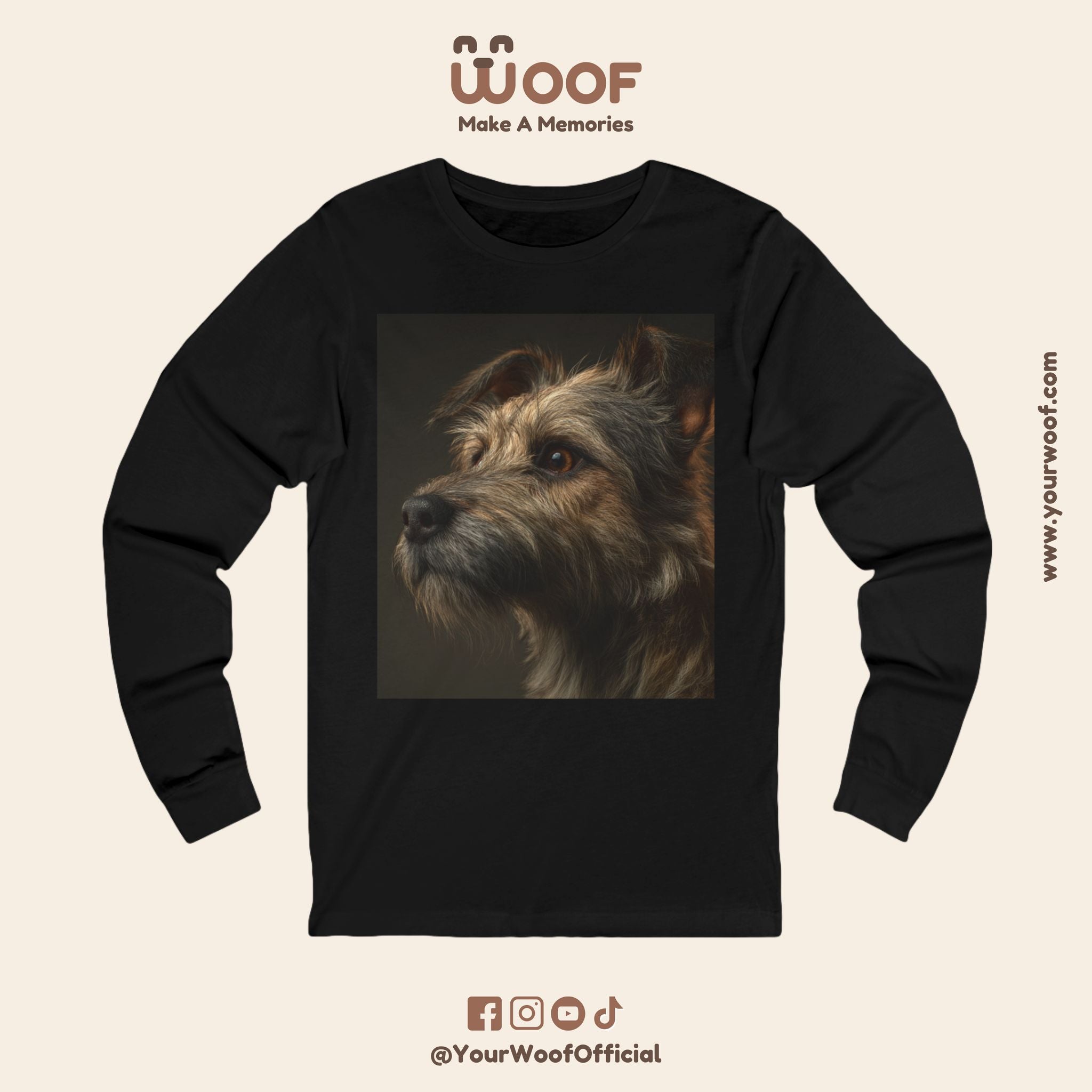 Dog Lover Long Sleeve Tee, Pet Apparel, Gift for Dog Owners, Animal Art Shirt, Casual Wear, Unique Dog Design