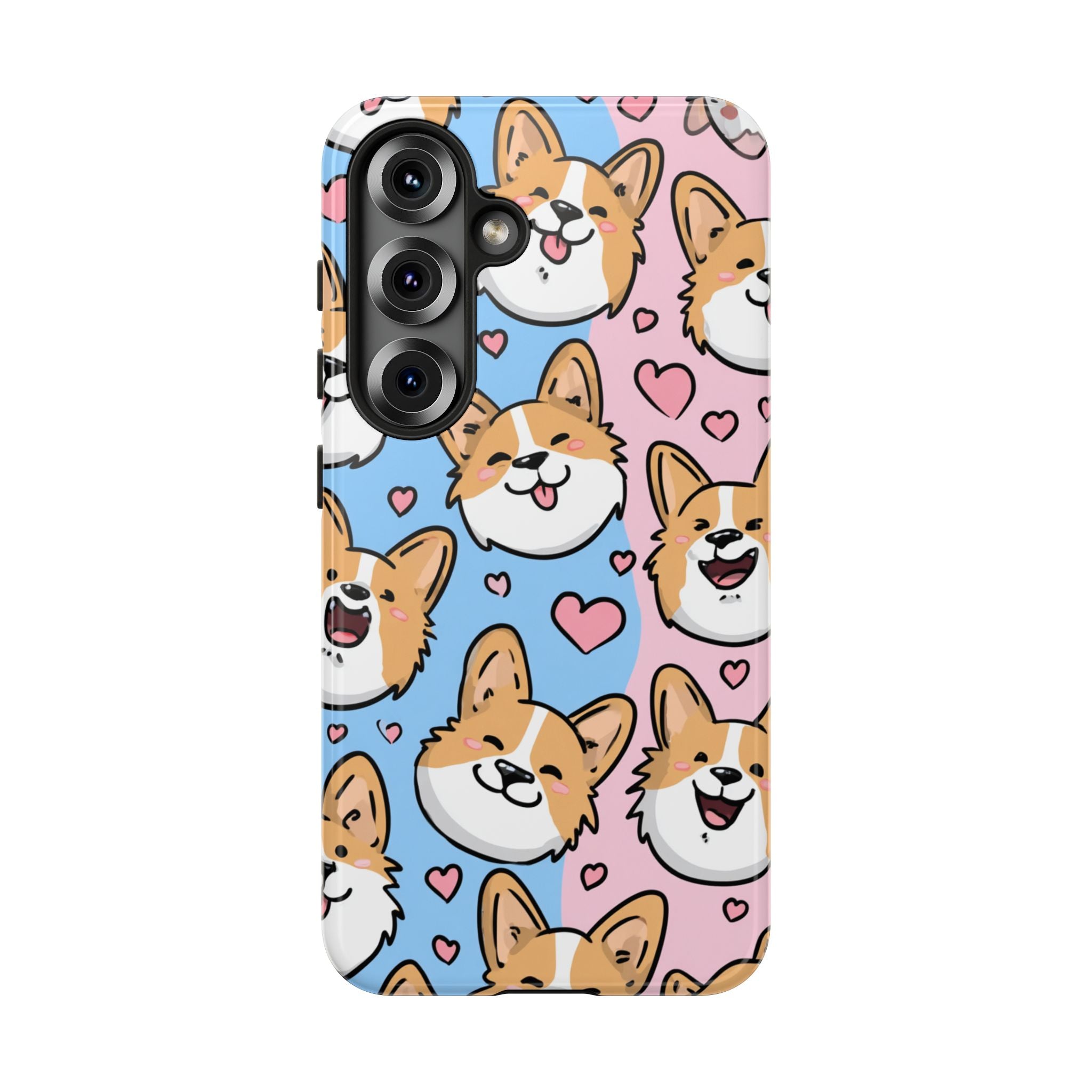 Cute Corgi Phone Case – Fun & Playful Protection with Love Hearts