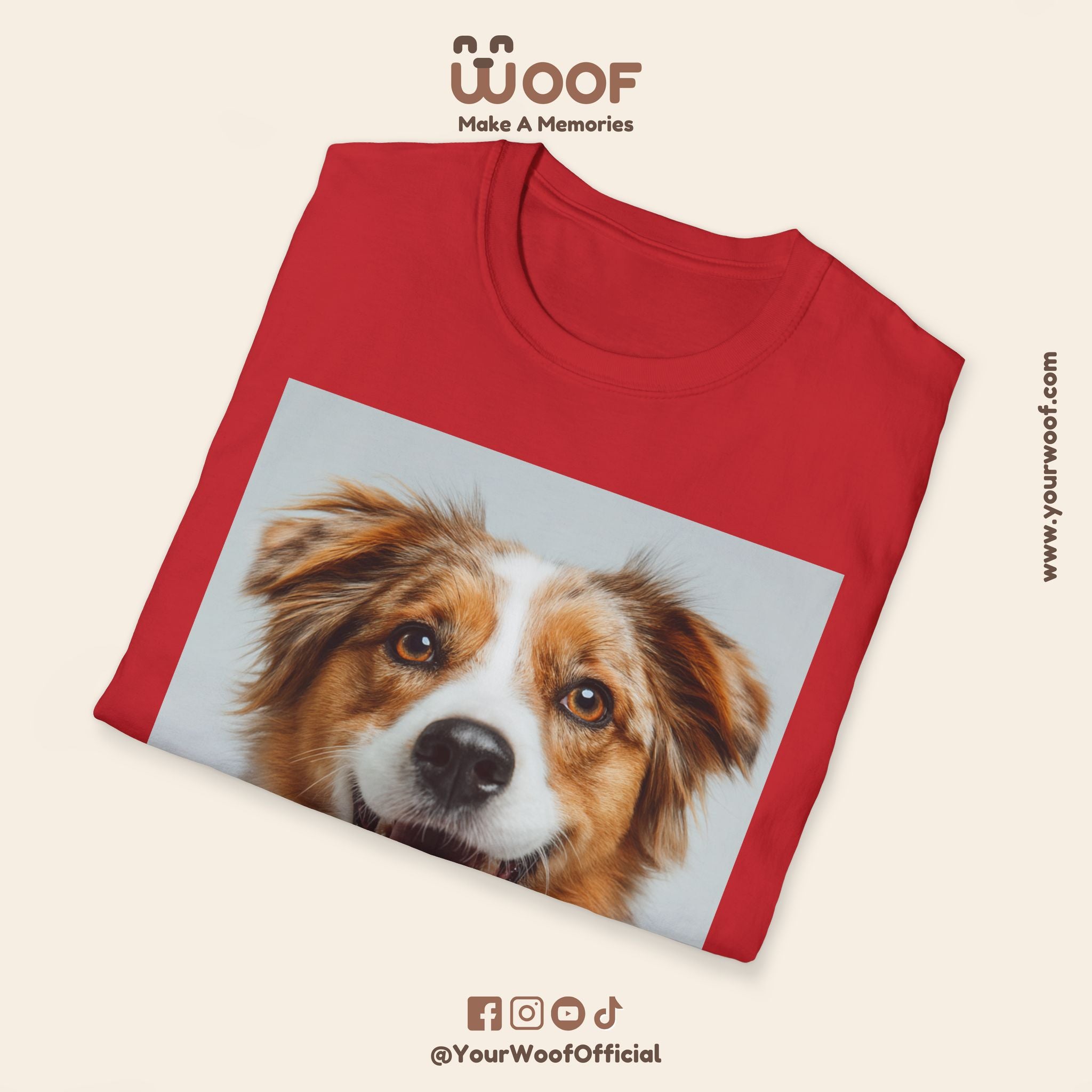 Joyful Dog Portrait Unisex Softstyle T-Shirt - Perfect for Pet Lovers!