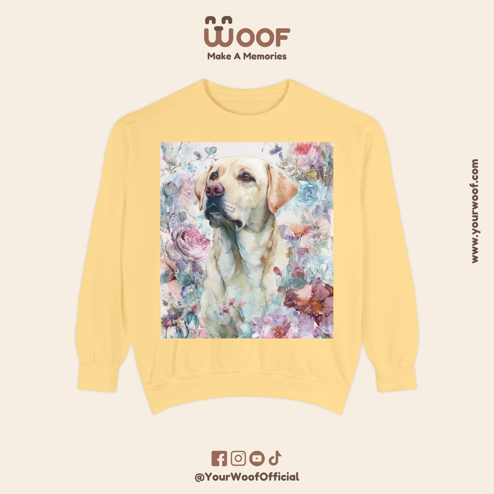 Floral Labrador Sweatshirt for Dog Lovers