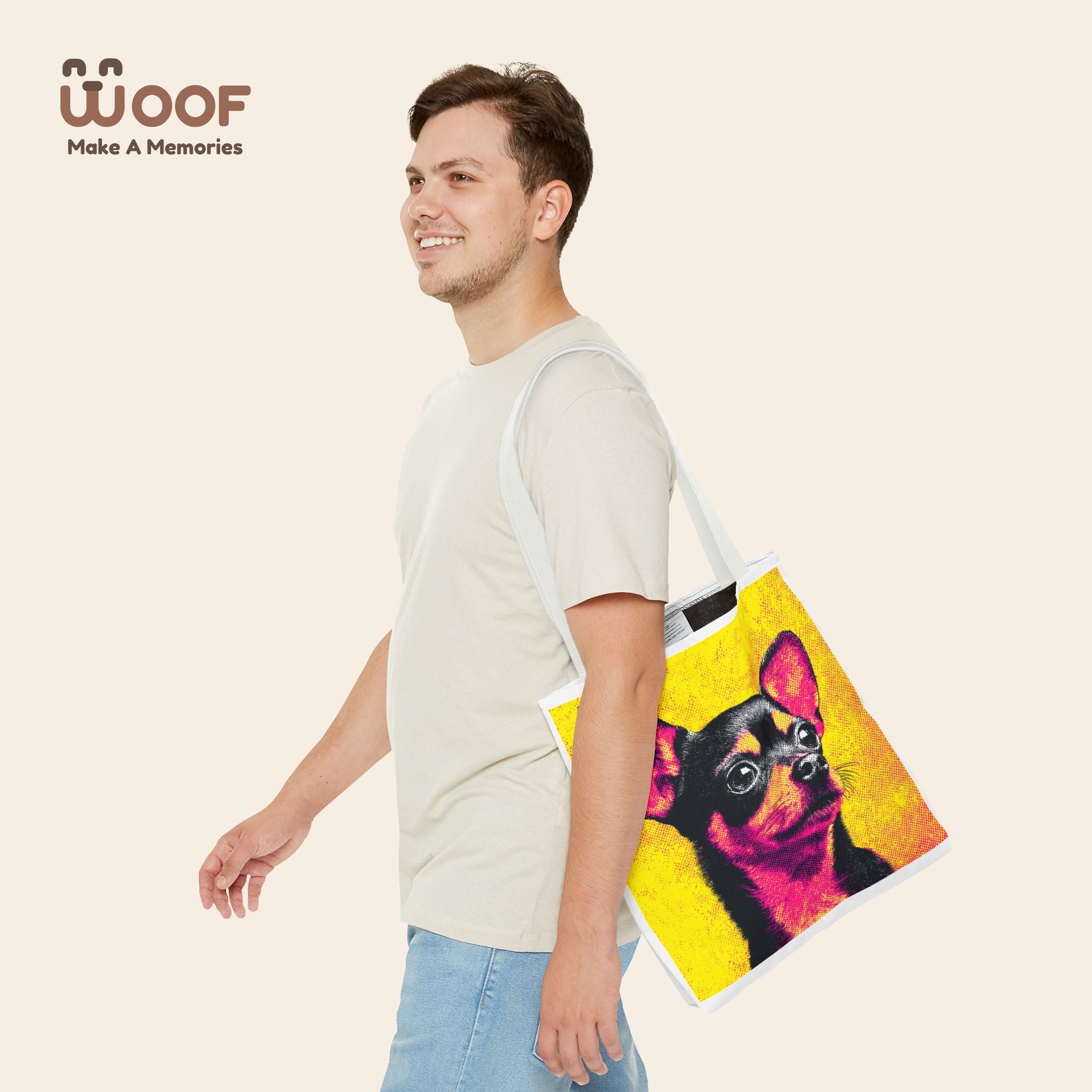 Vibrant Chihuahua Tote Bag - Colorful Pet Lover's Accessory