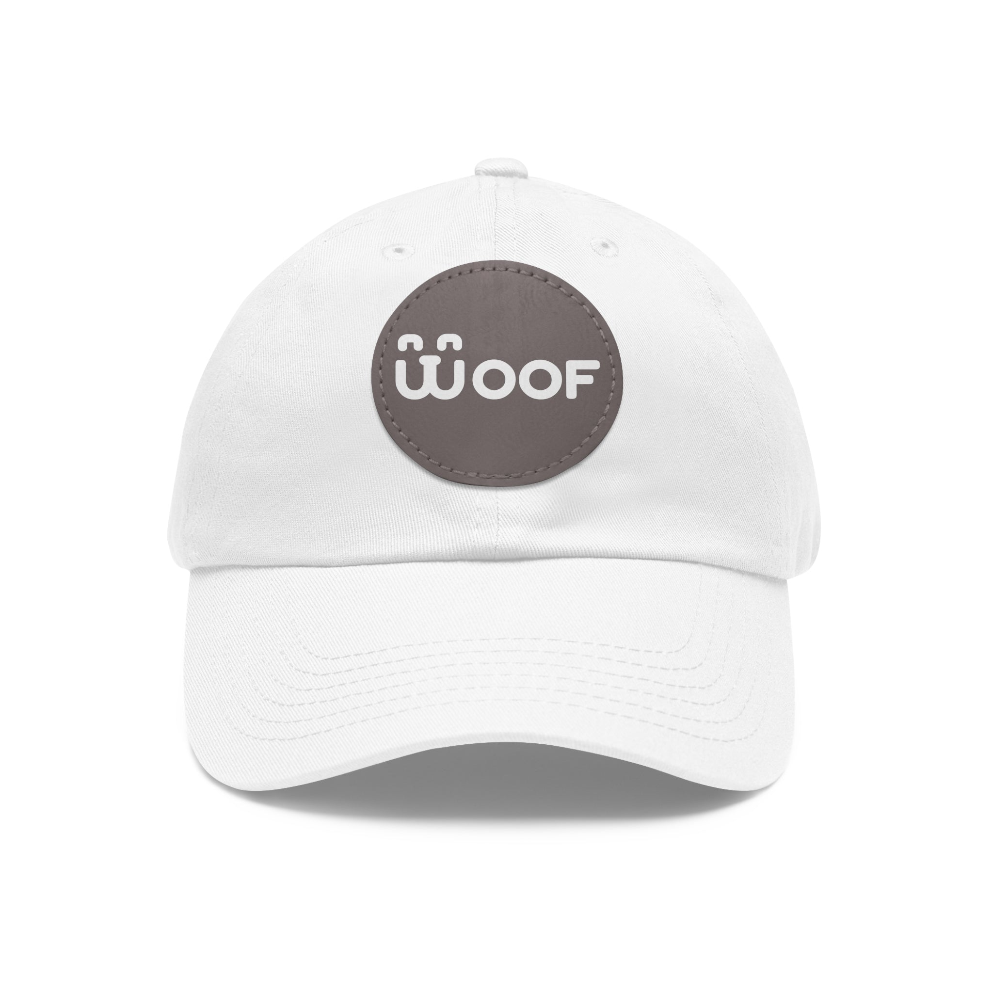 Dad Hat with Leather Patch (Round)