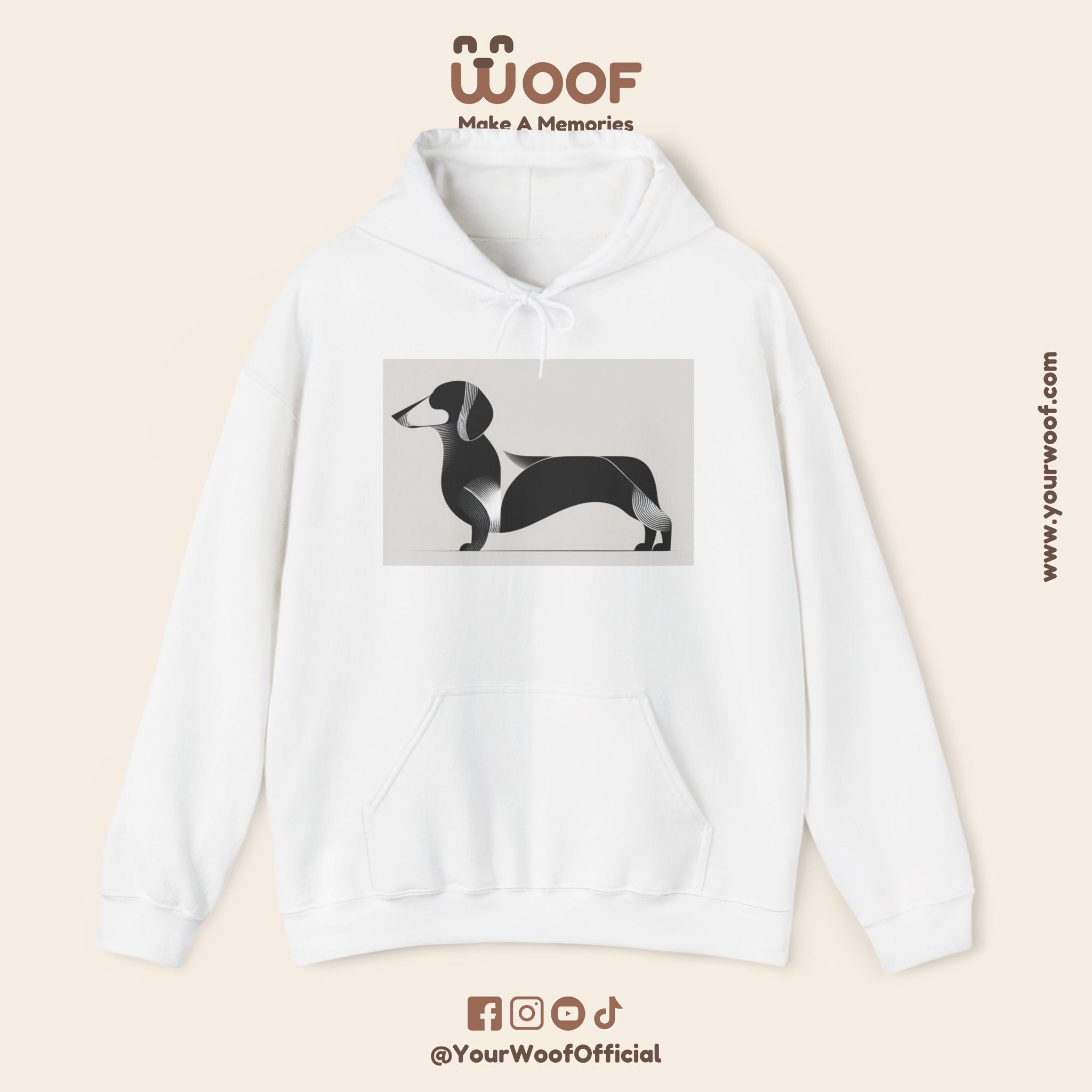 Dachshund Love Unisex Hoodie - Cozy Dog Lover Sweatshirt