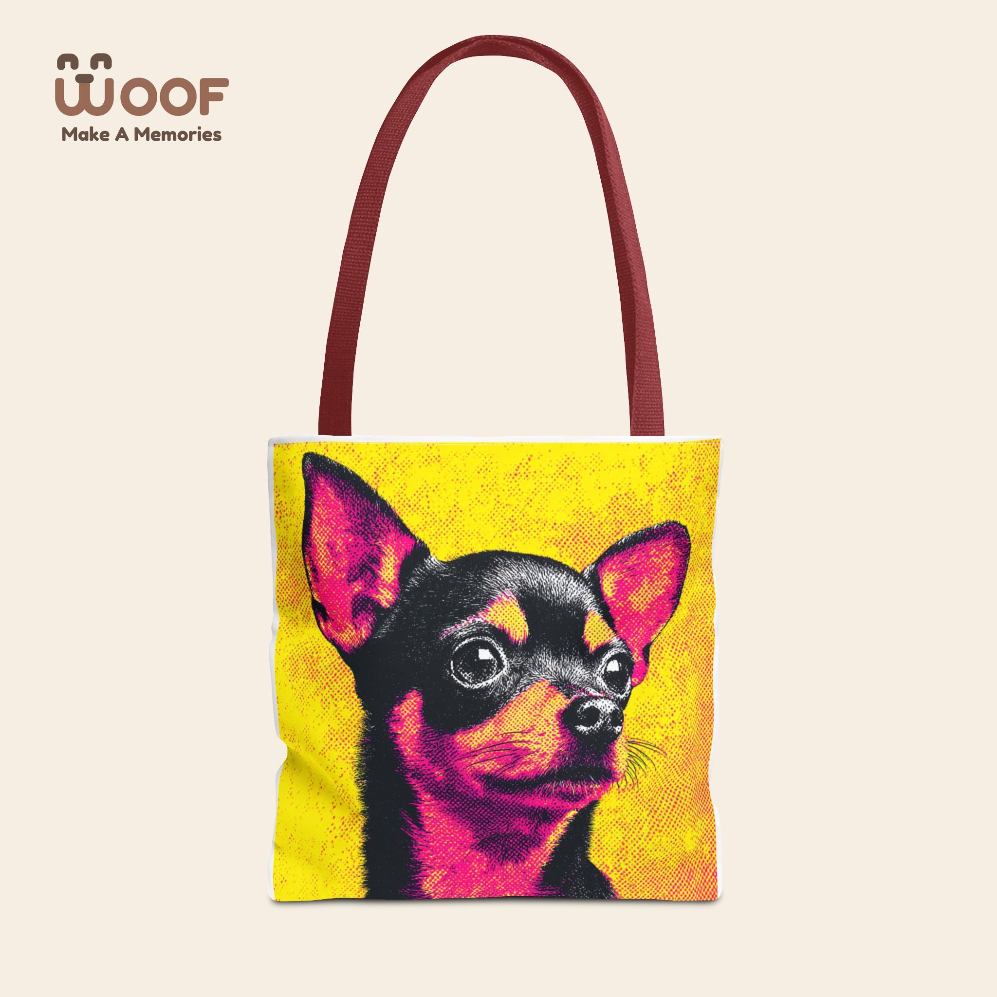 Vibrant Chihuahua Tote Bag - Colorful Pet Lover's Accessory