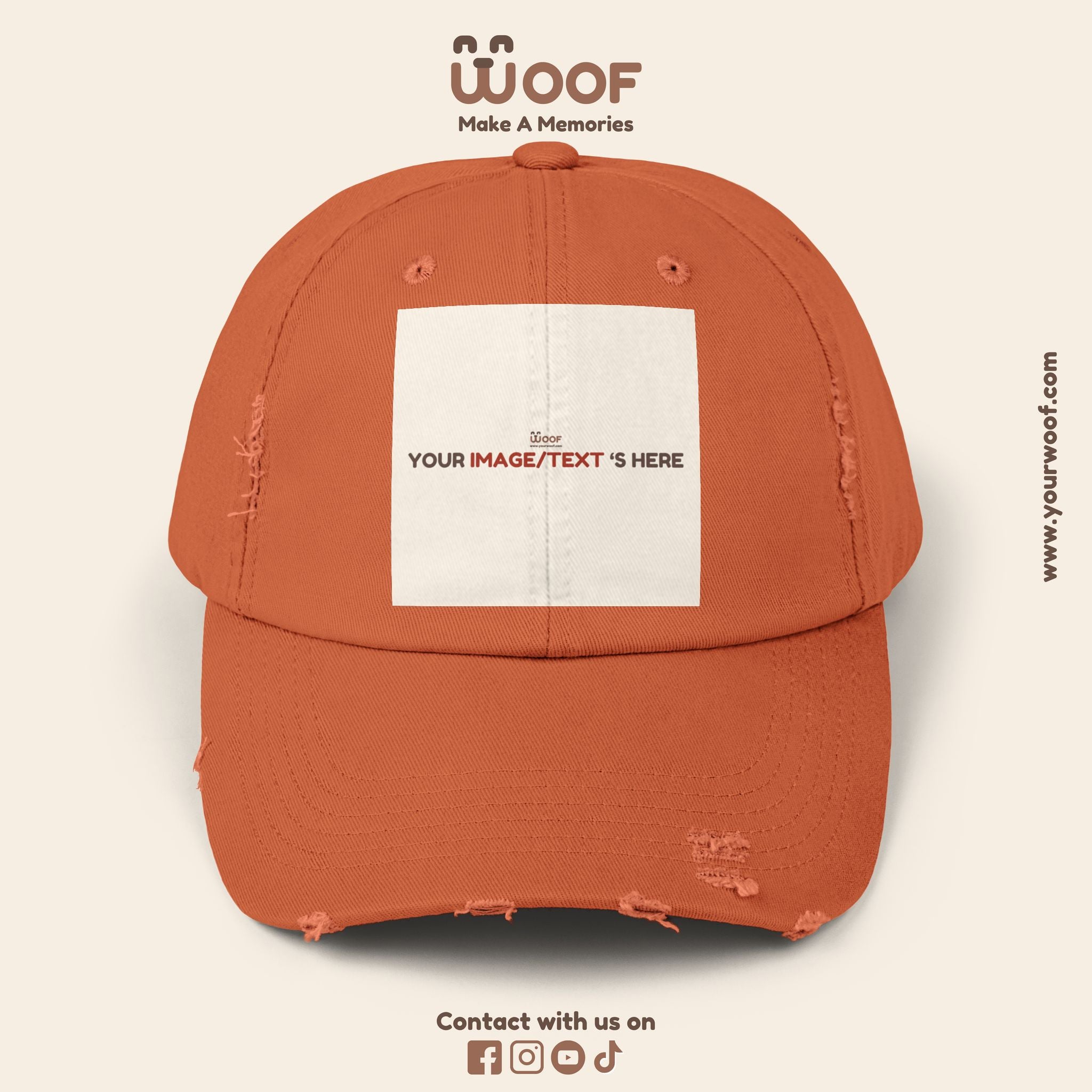 Playful Distressed Cap - Perfect Gift for Dog Lovers, Casual Wear, Outdoor Adventures, Pet Themed Accessories, Birthday Gift