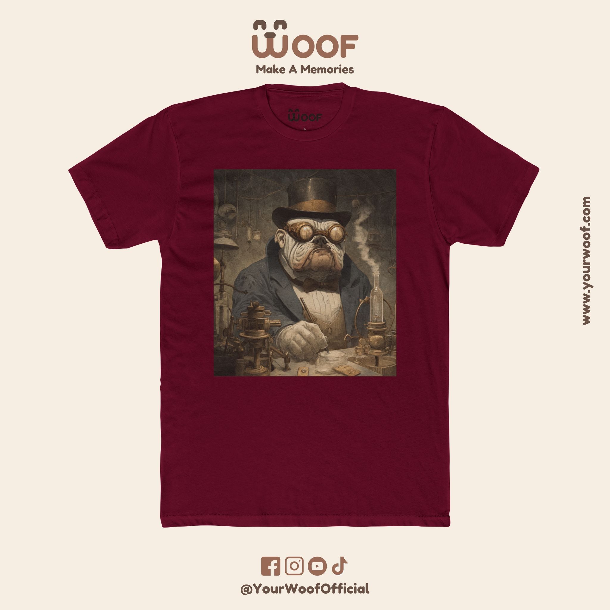 Steampunk Animal Tee, Unisex Shirt, Graphic Tee, Dog Lover Gift, Cool Casual Wear, Unique Art Apparel