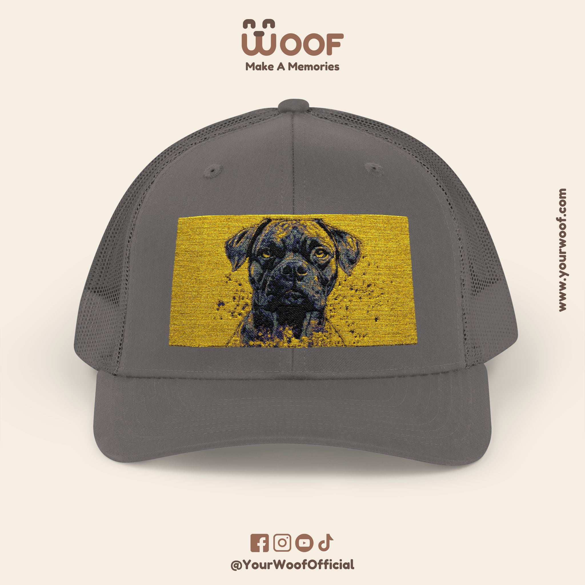 Personalized Dog Lover Snapback Cap, Adjustable Trucker Hat, Gift for Dog Owners, Pet Memory Cap, Fun Customizable Hat