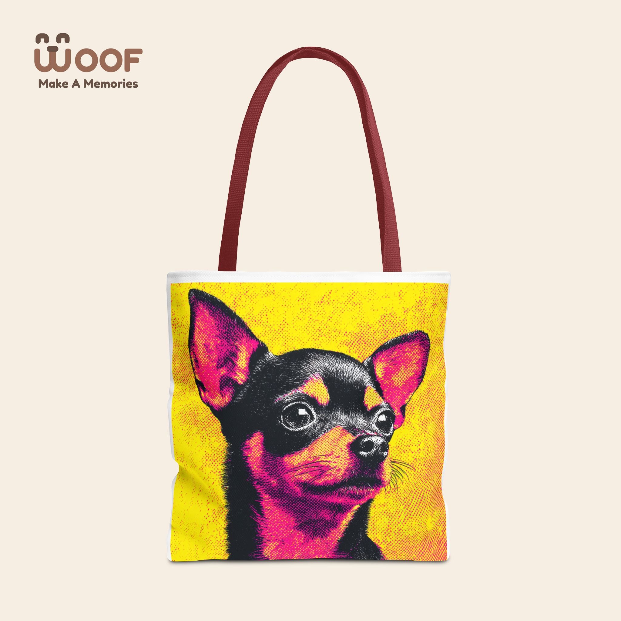 Vibrant Chihuahua Tote Bag - Colorful Pet Lover's Accessory